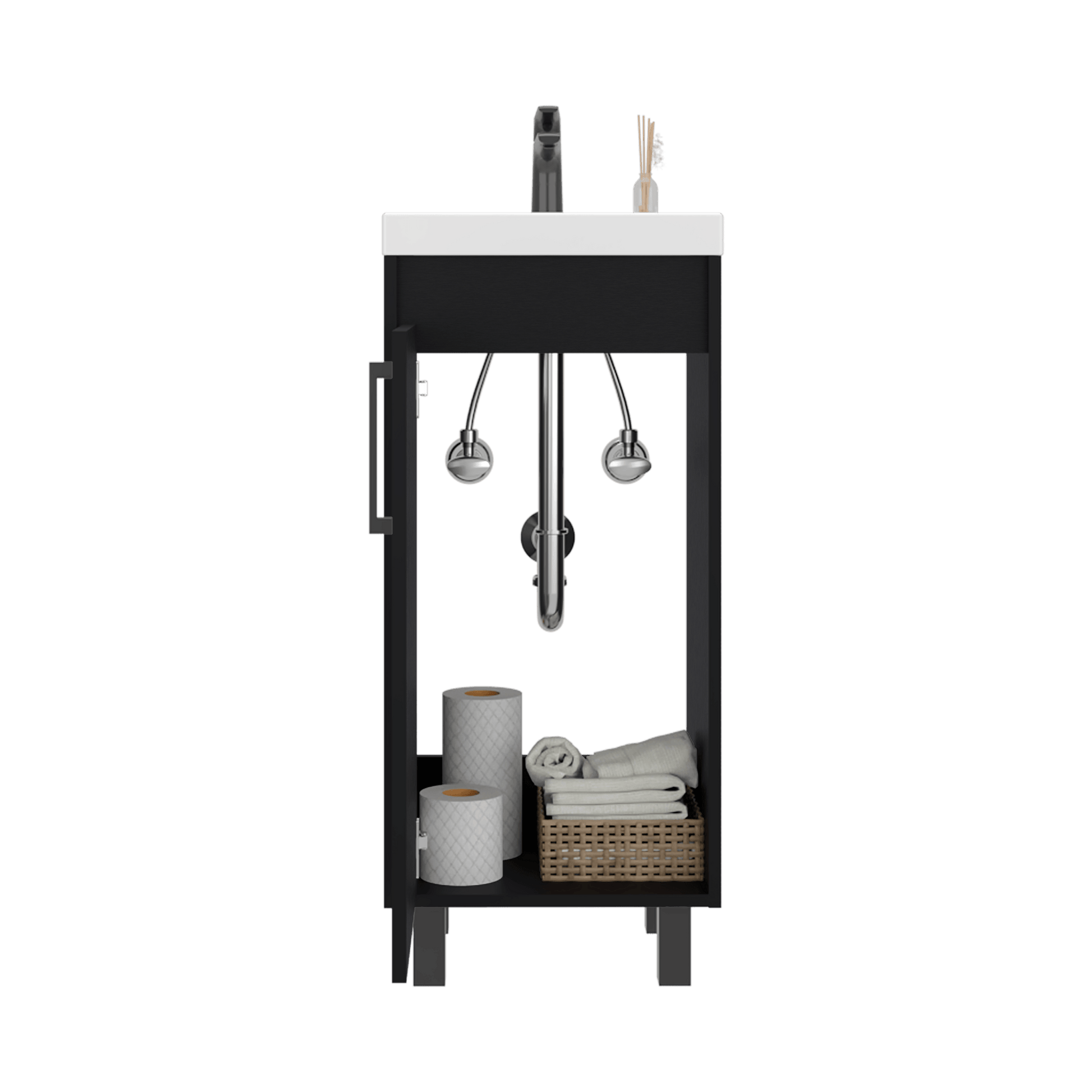 Mueble Para Lavamanos Oxford 86X39X32 Rta Wengue Zf