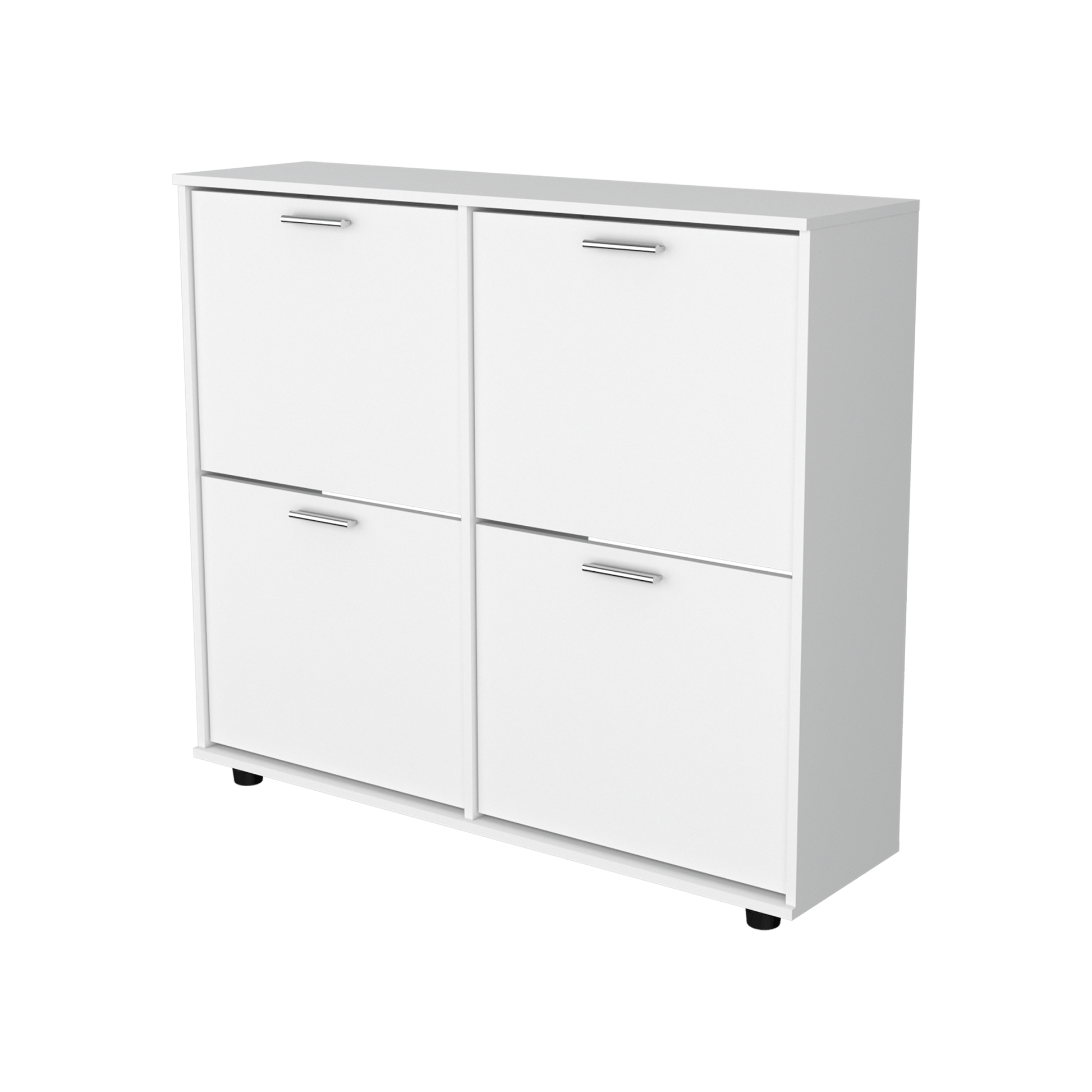 Zapatero 4 Puertas Opal 96X110X30 Rta Blanco Zf