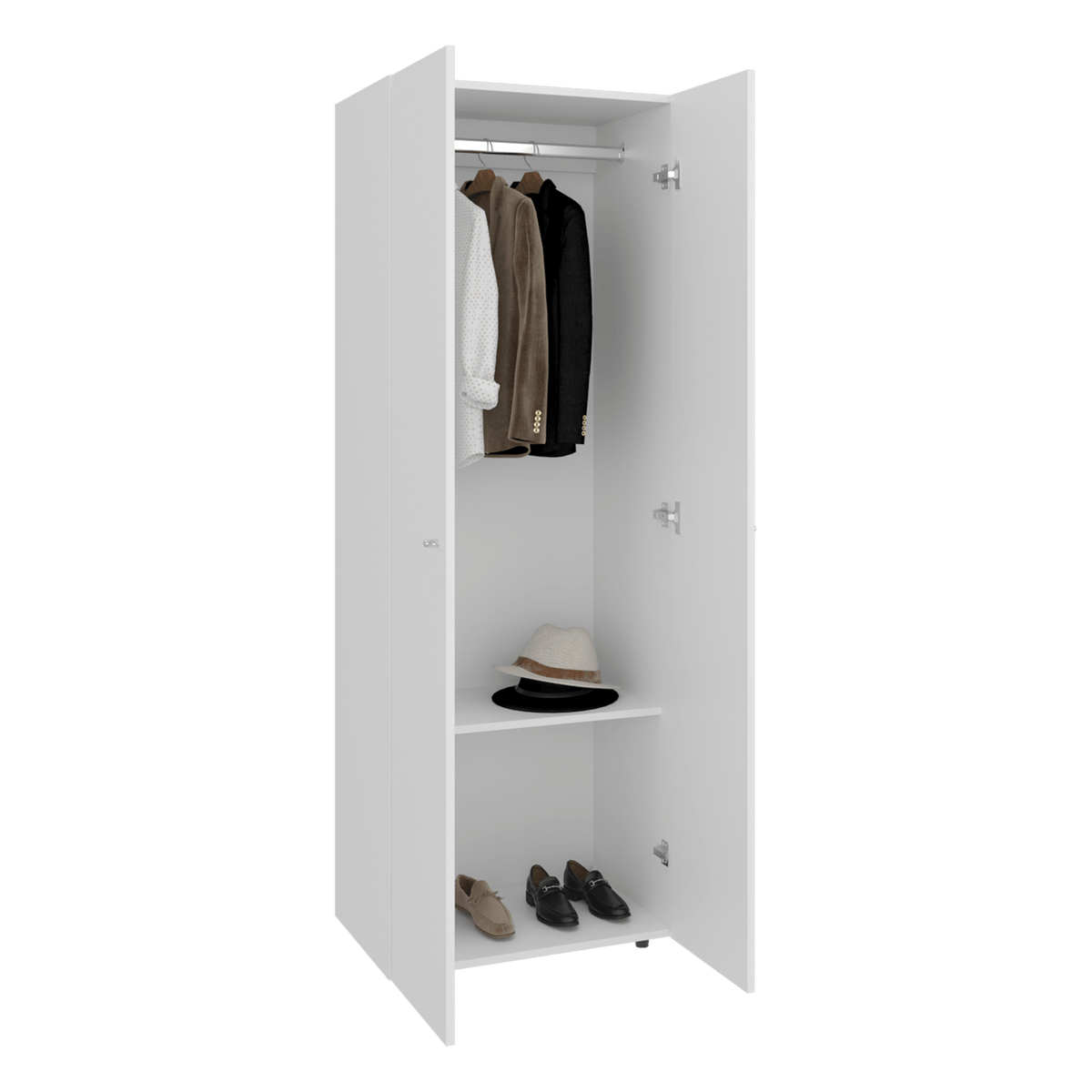 Closet 2 Puertas E1 Tuhogar 170X60X40 Rta Blanco N/A