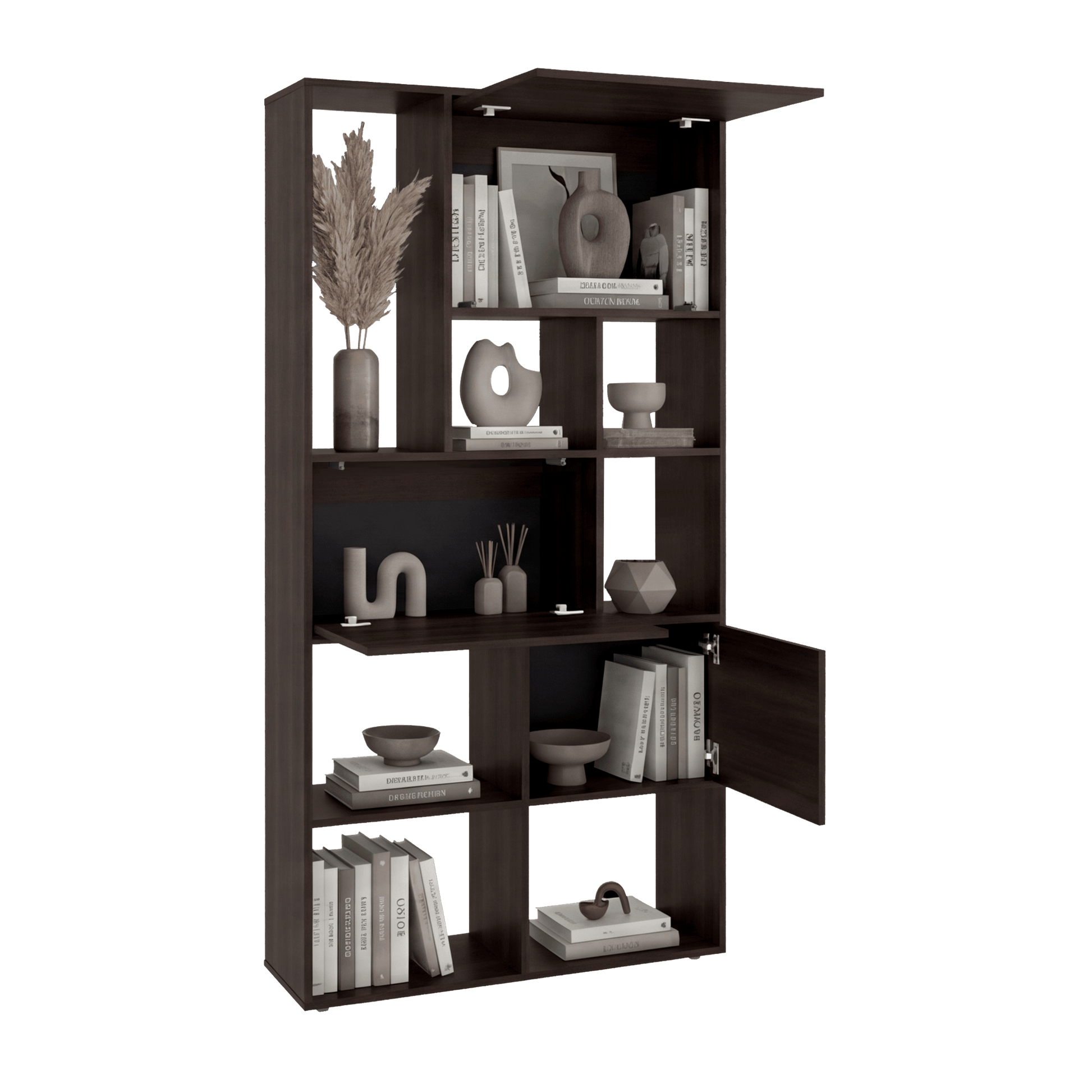 Biblioteca Anya 181X92X30 Rta Nogal Zf