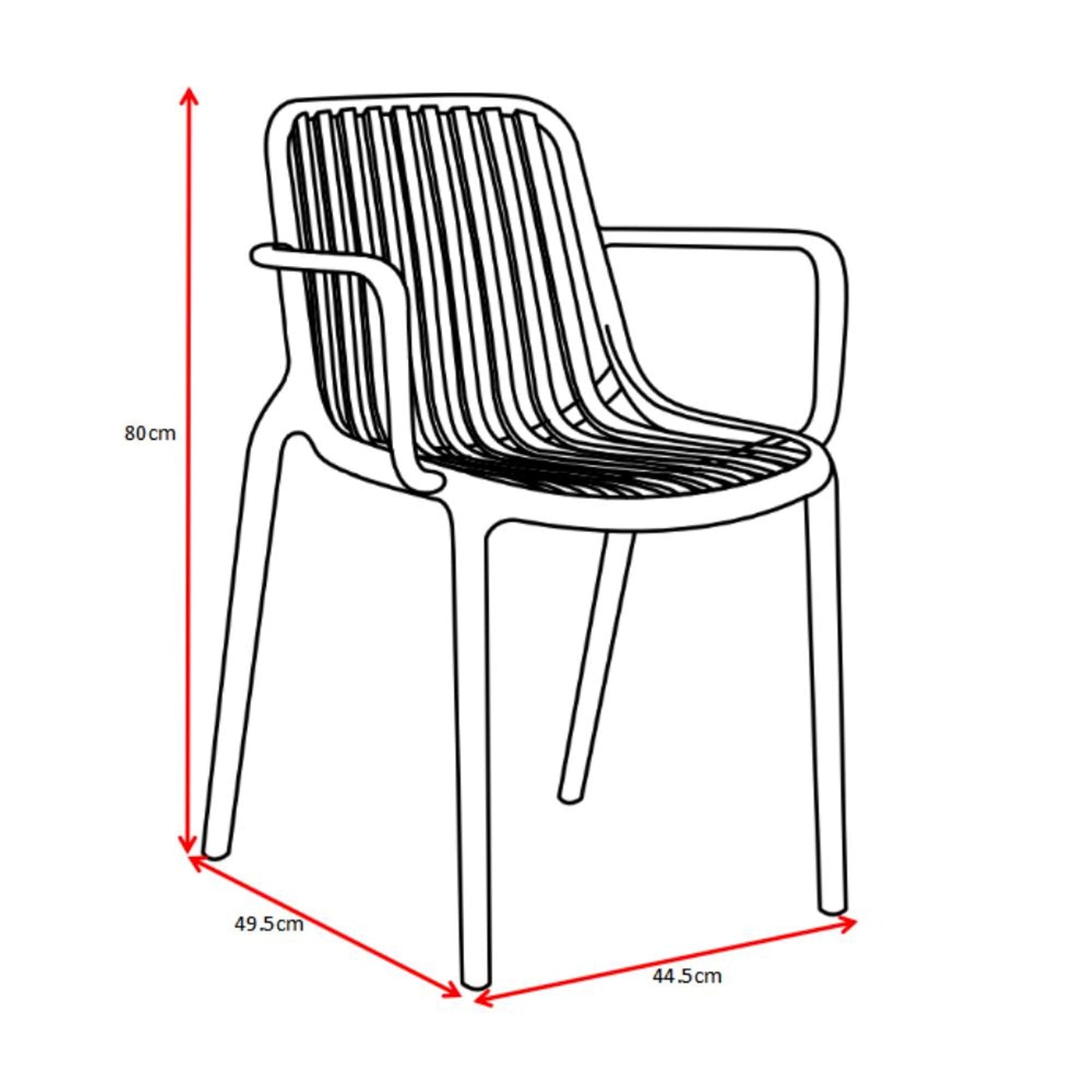 Silla Parma 80X57X54 Rta Negro