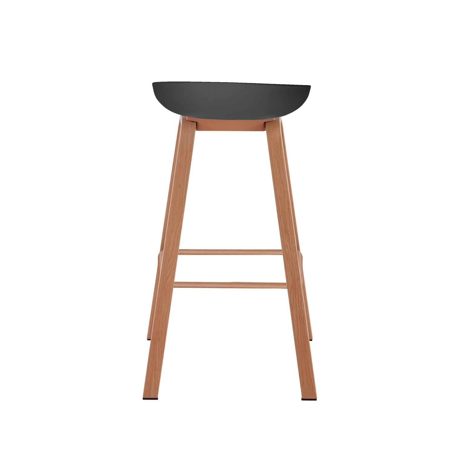 Set X2 Banco De Bar B-47 - Bm-Wb03 86X54X47 Negro Cafe Claro