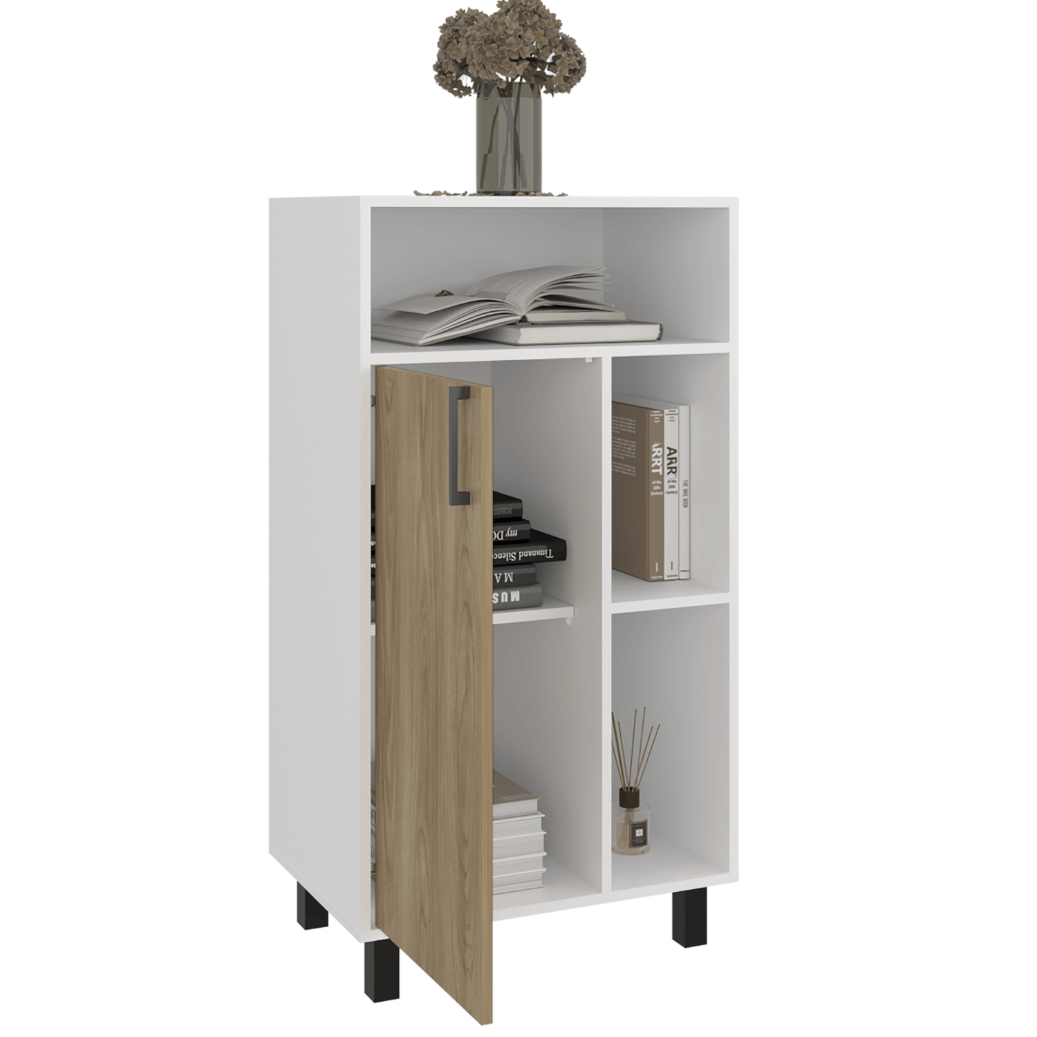 Archivador Mediano Bryce 111X60X39 Rta Blanco Fresno