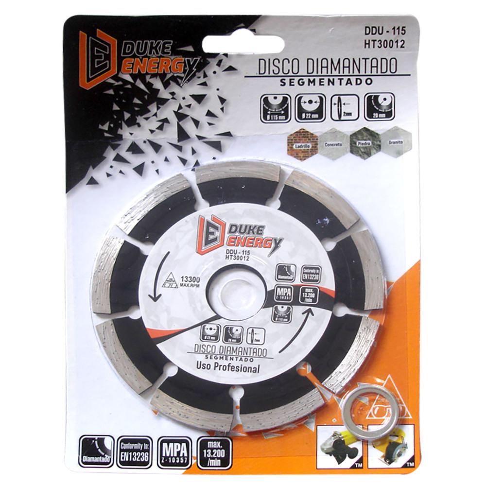 Disco Diamantado Segmentado Duke Energy Profesional 4 12 Ddu115 Ht30012