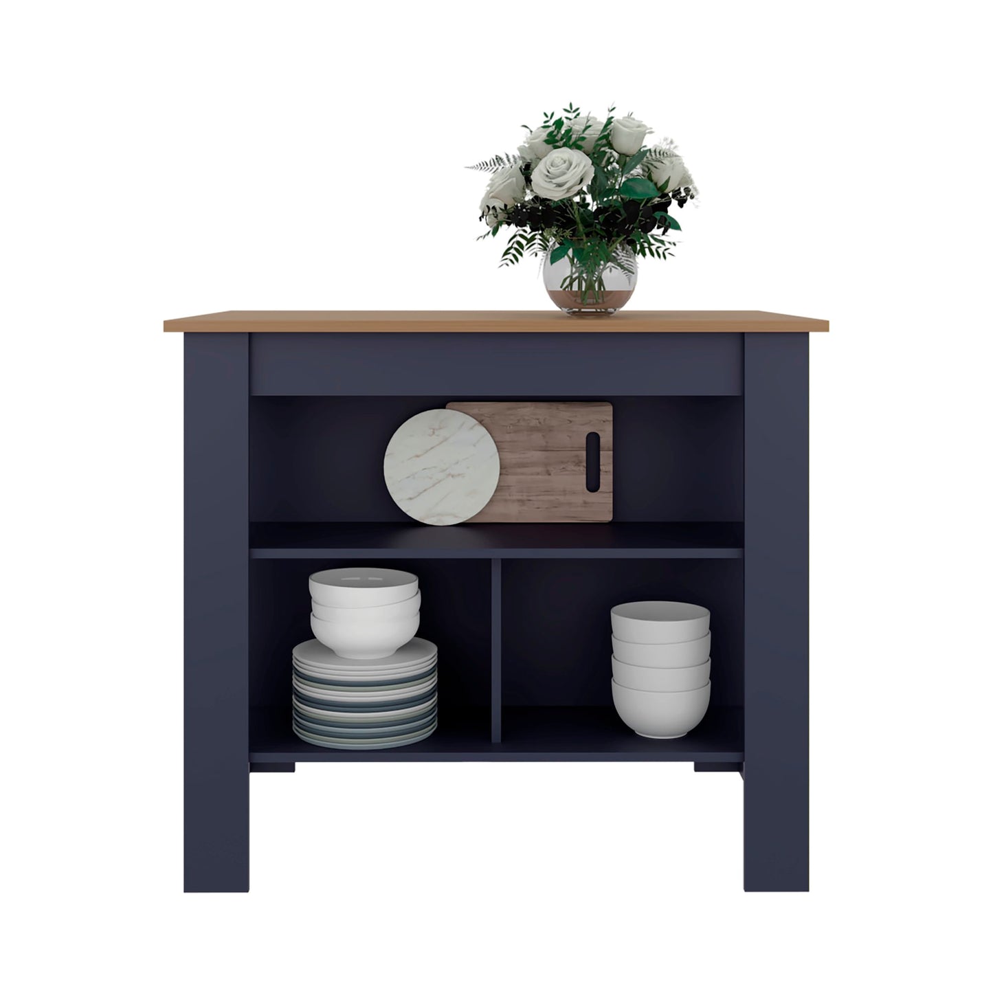 Isla De Cocina Cala 89X101X67 Azul Fresno Zf