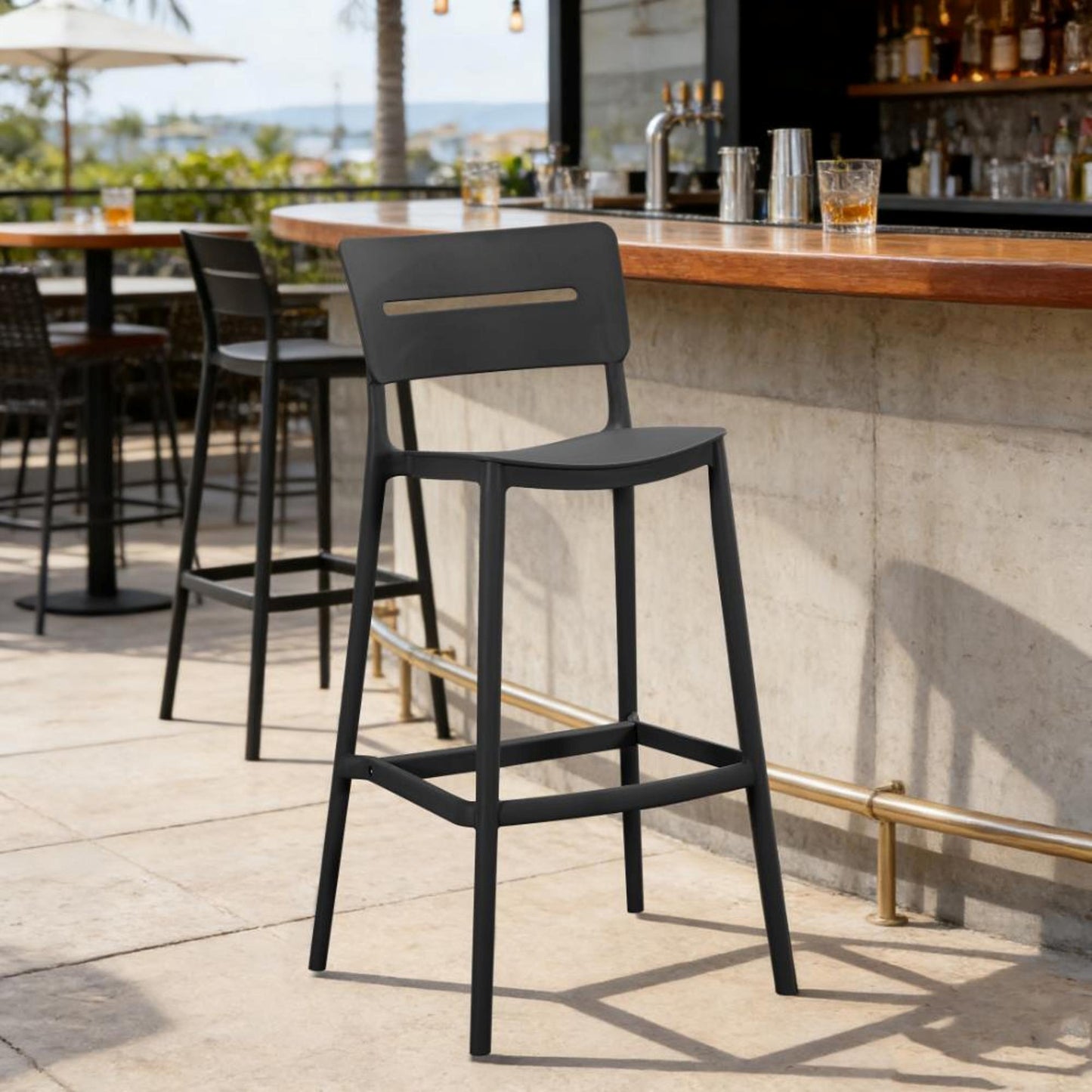 Silla Bar Manila 101X37X51 Rta Negro