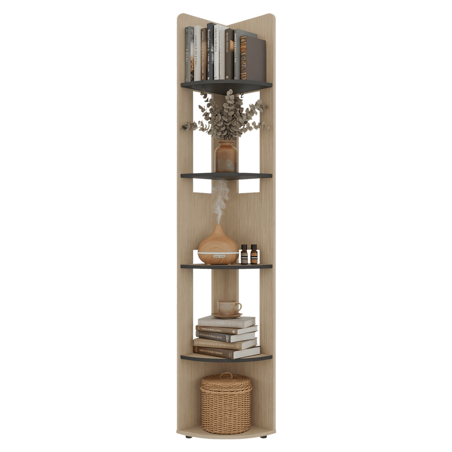Estante Esquinero Home E-M7 180X30X30 Rta Cartagena Wengue Zf
