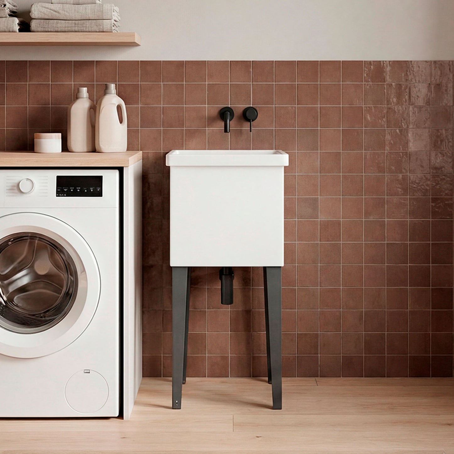 Mueble Lavadero Bari 86X35X40 Rta Blanco Zf