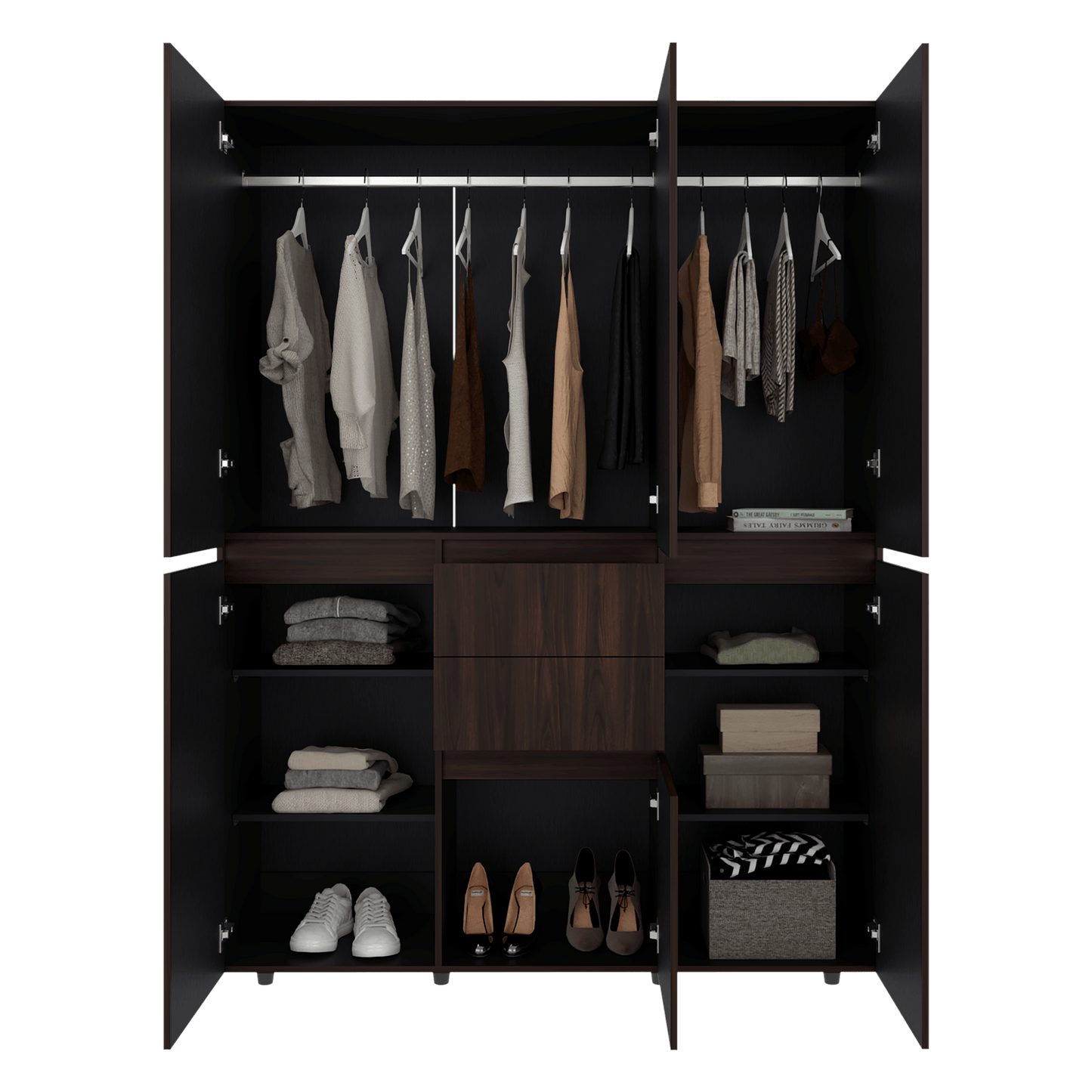 Closet Bea 200X150X48 Rta Nogal Wengue