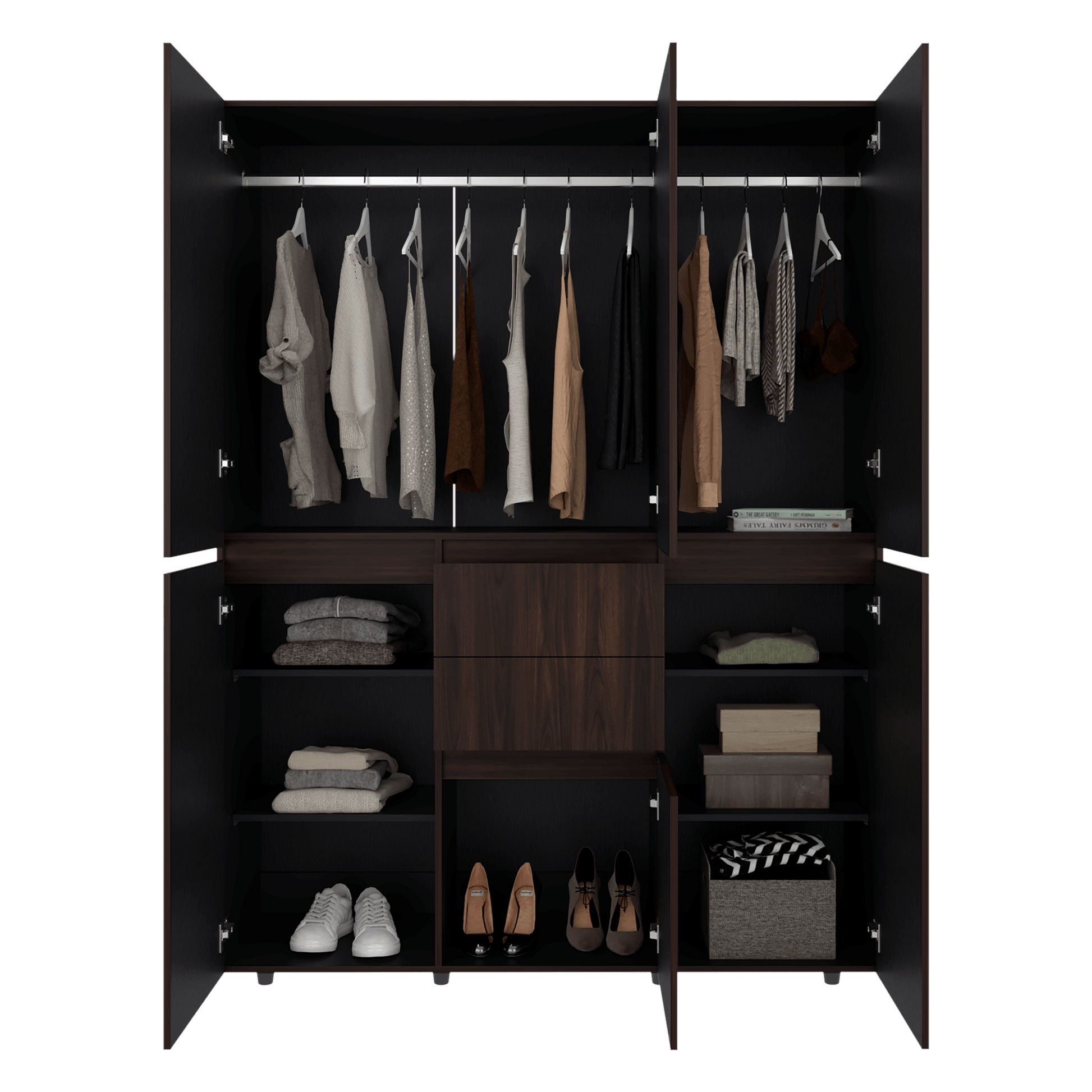 Closet Bea 200X150X48 Rta Nogal Wengue