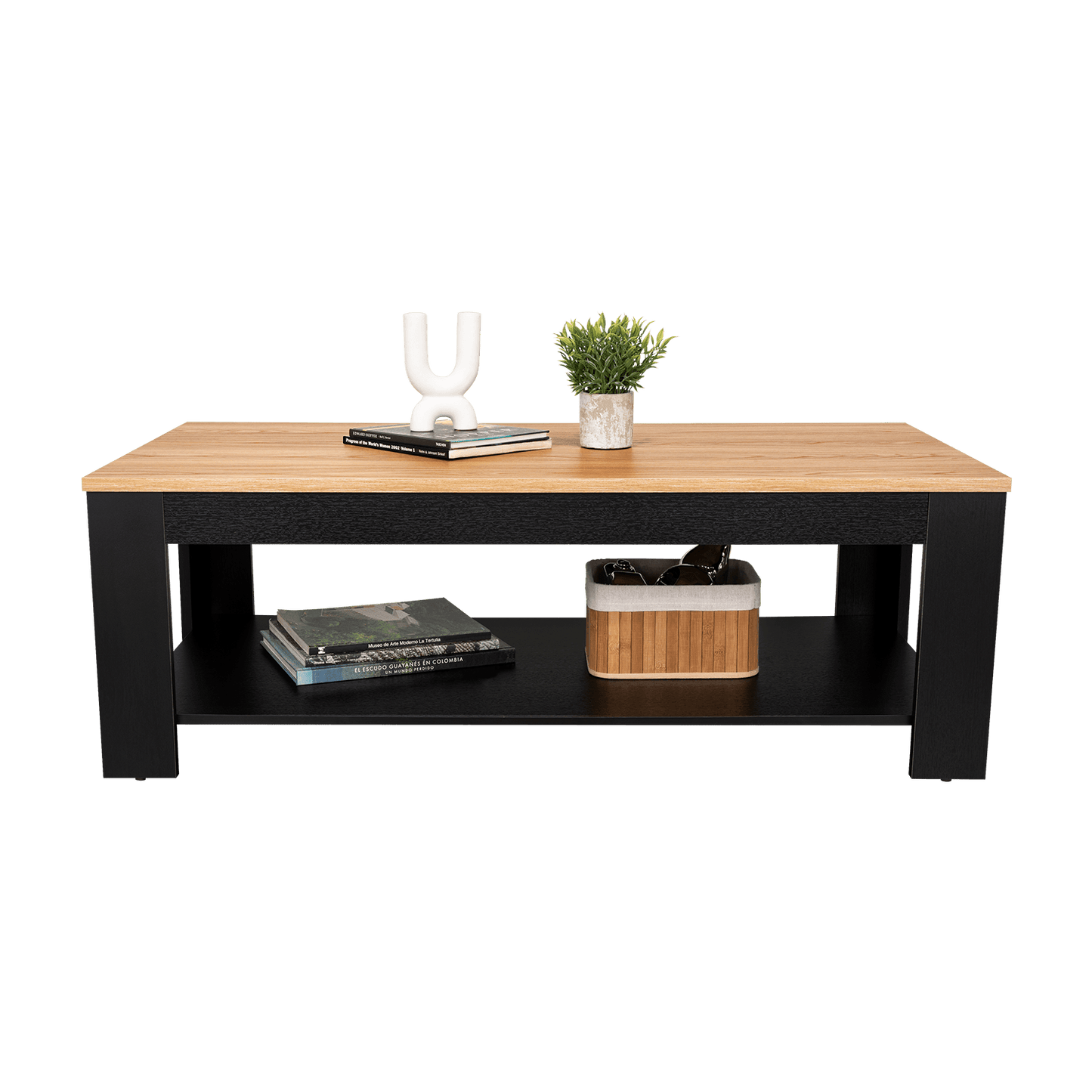 Mesa De Centro Cecil 41X120X60 Rta Wengue Fresno Zf