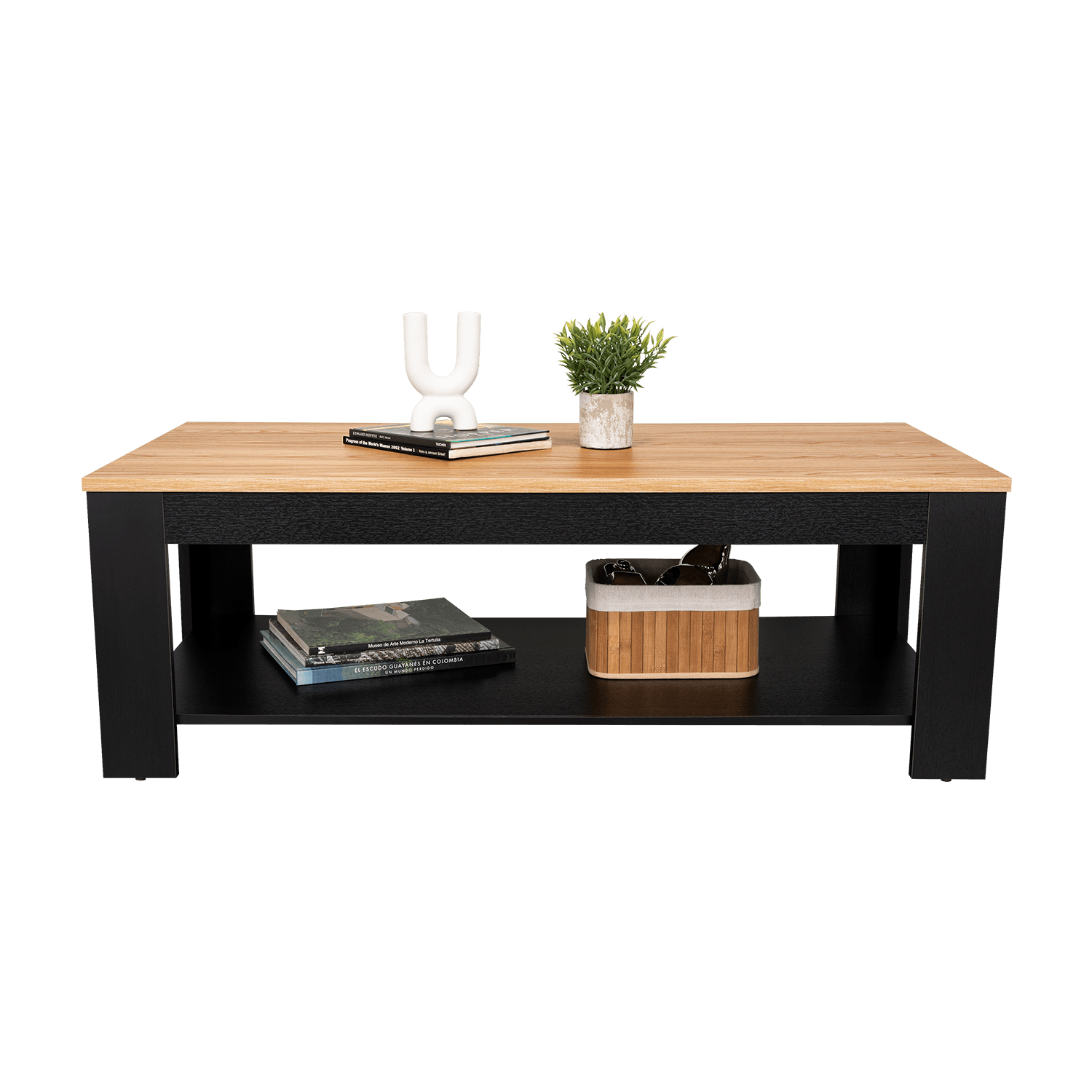 Mesa De Centro Cecil 41X120X60 Rta Wengue Fresno Zf