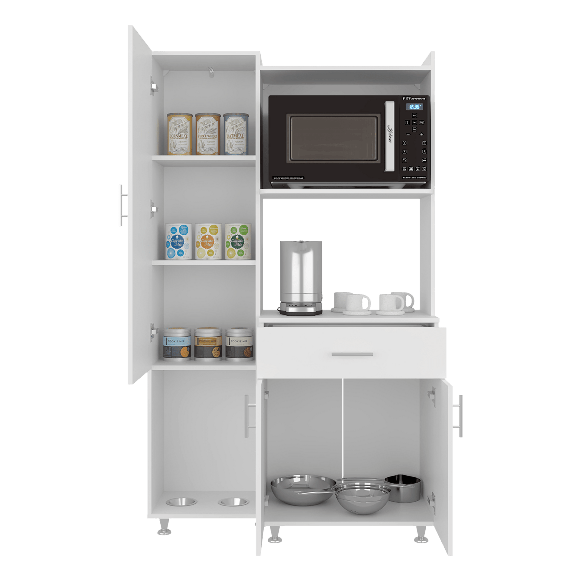 Alacena Pantress Eco 165X98X40 Rta Blanco Zf
