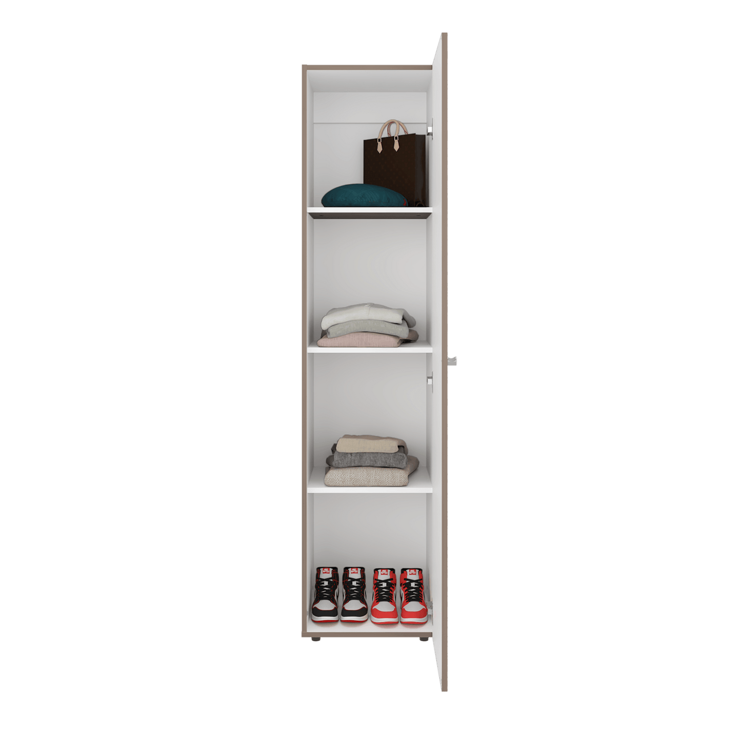 Closet Con Espejo Home Dreams 170X40X40 Rta Bardolino Blanco Zf