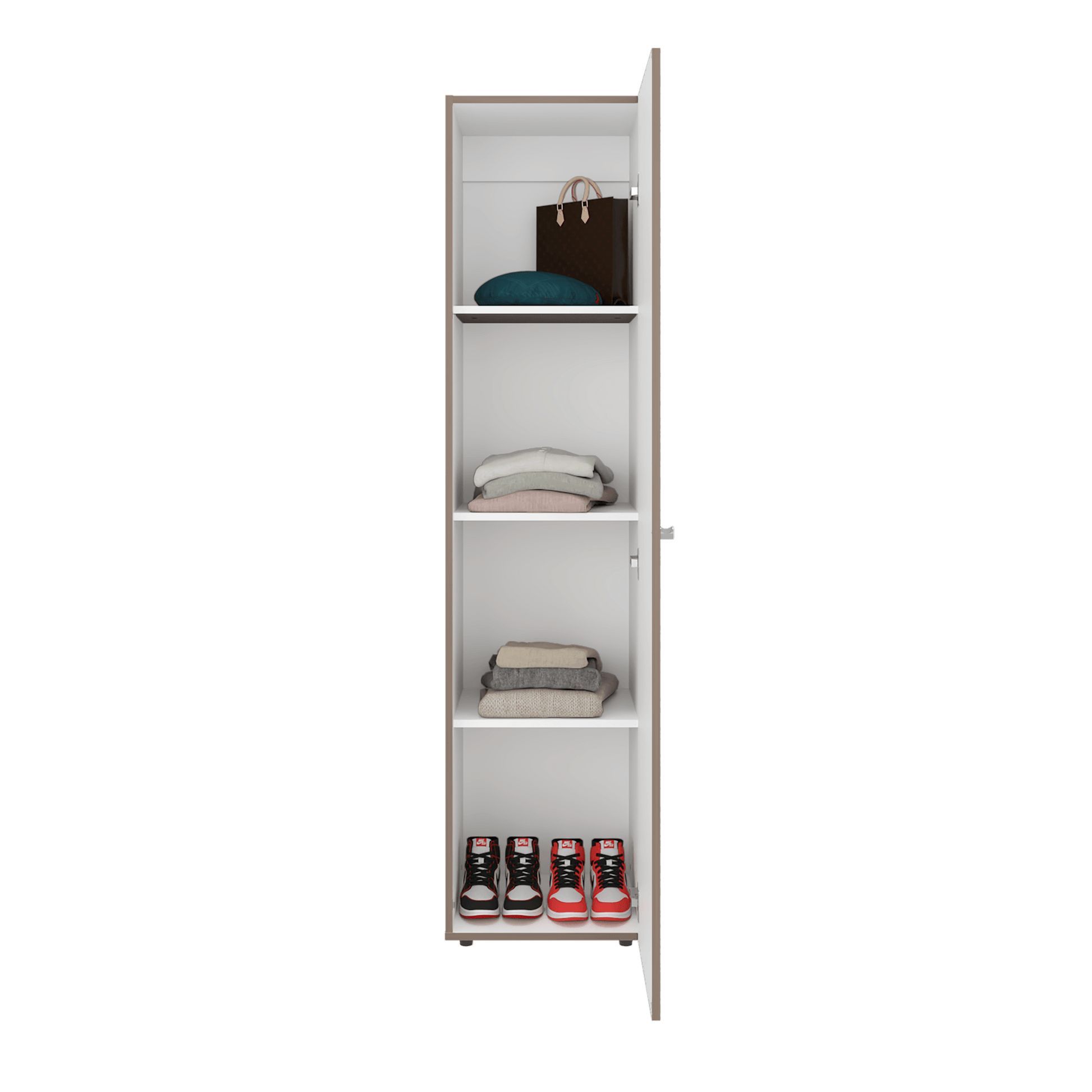 Closet Con Espejo Home Dreams 170X40X40 Rta Bardolino Blanco Zf