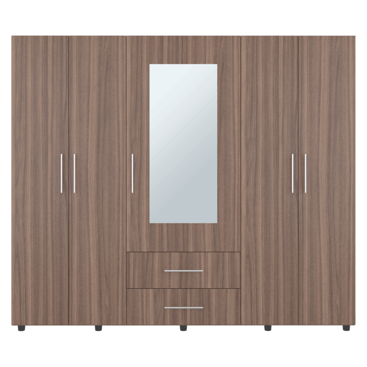 Closet Bigaf Espejo 200X230X48 Rta Avellana Wengue