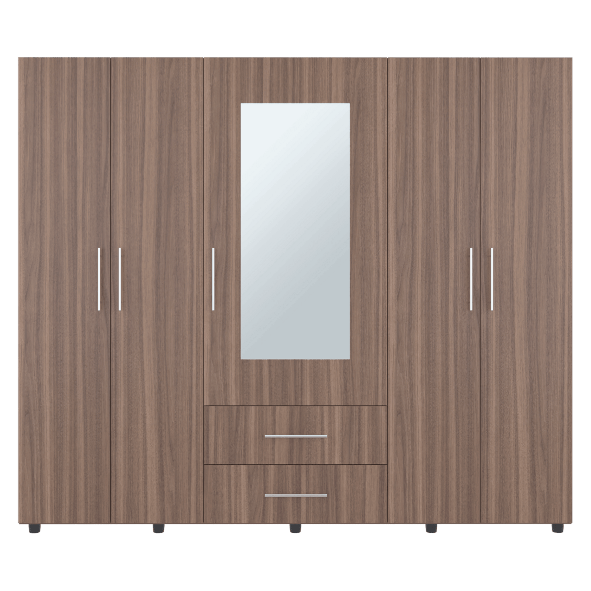 Closet Bigaf Espejo 200X230X48 Rta Avellana Wengue