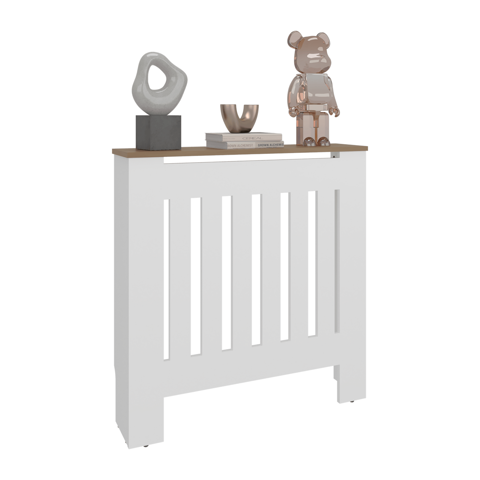 Mueble Auxiliar Radiador Linn 82X78X19 Rta Blanco Fresno Zf