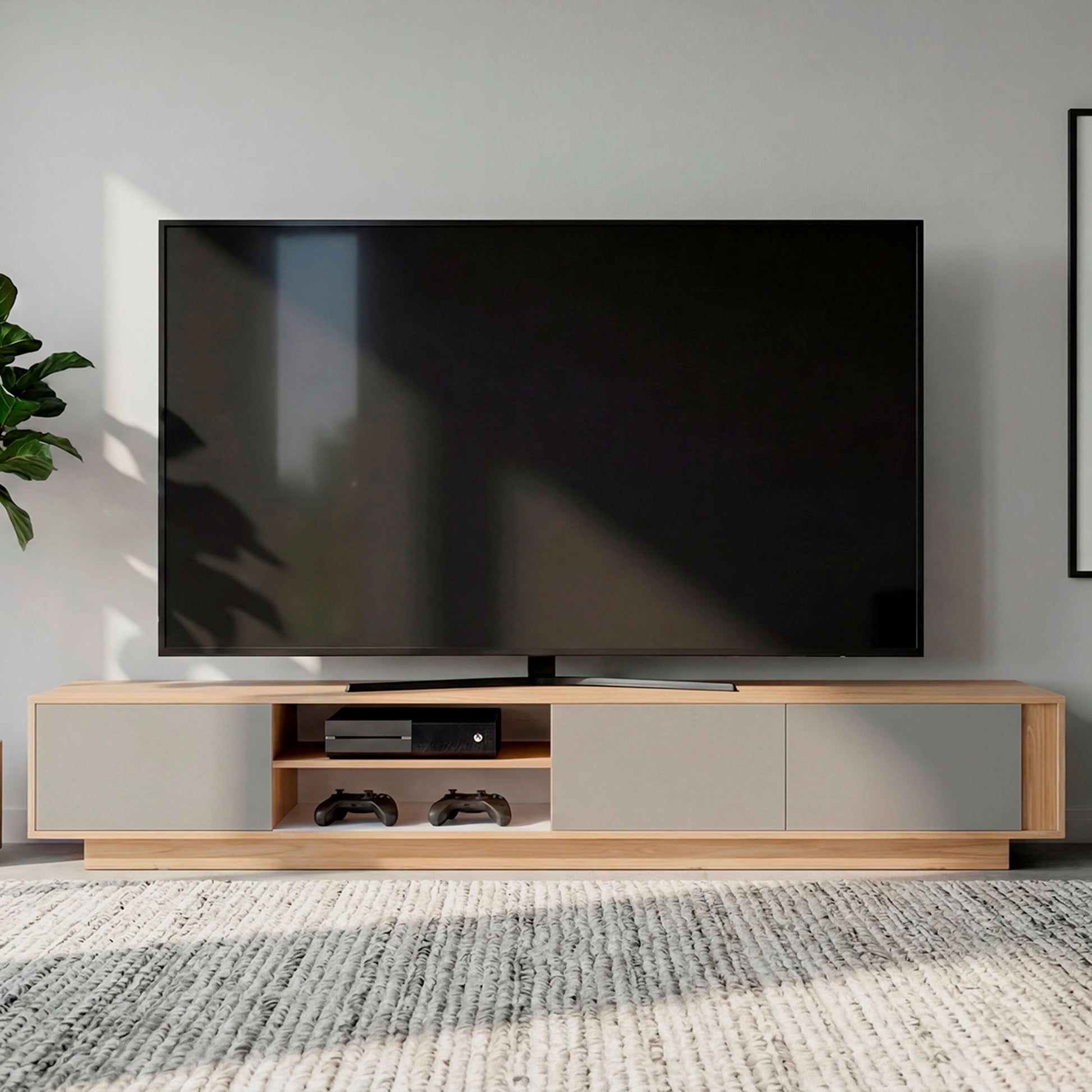 Rack Tv Maldivas 40X230X43 Rta Fresno Eu Capri Blanco