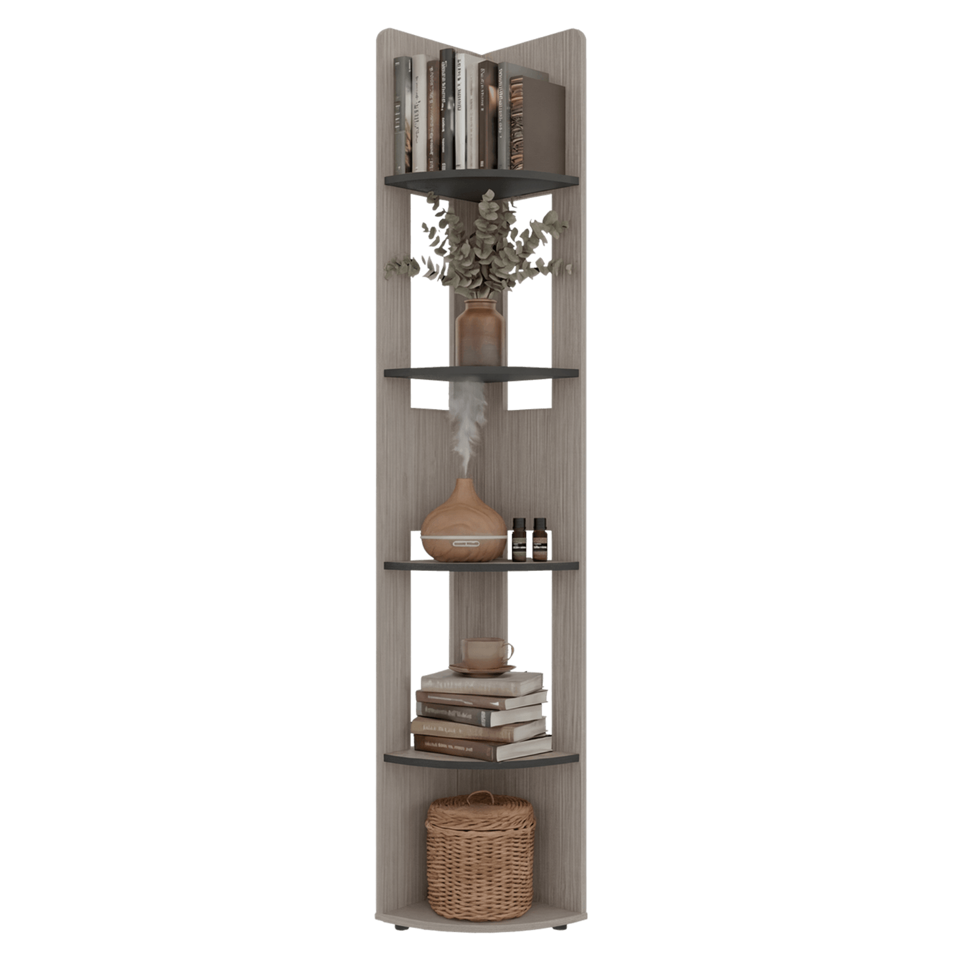 Estante Esquinero Home E-M7 180X30X30 Rta Positano Wengue Zf