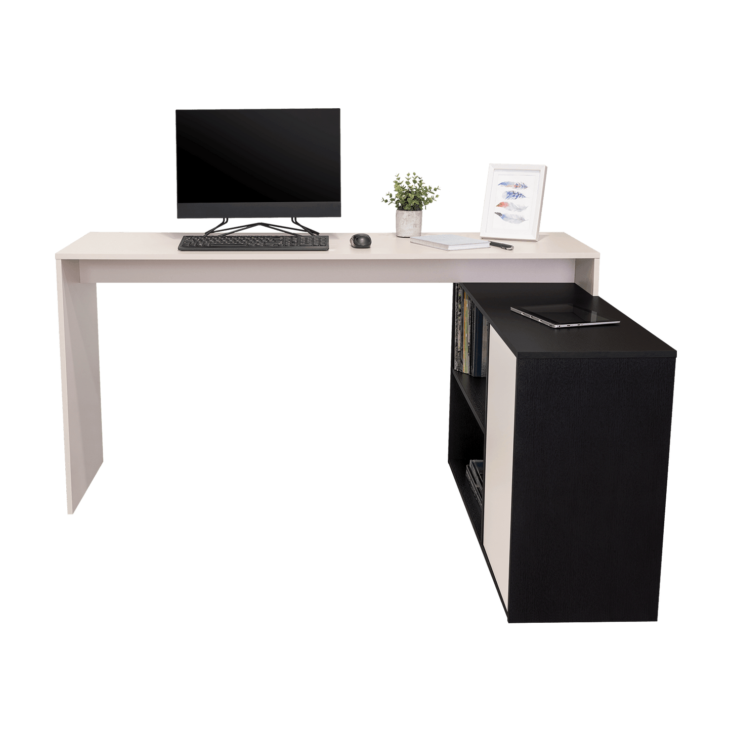 Escritorio En L Cuera 80X150X116 Rta Capri Wengue