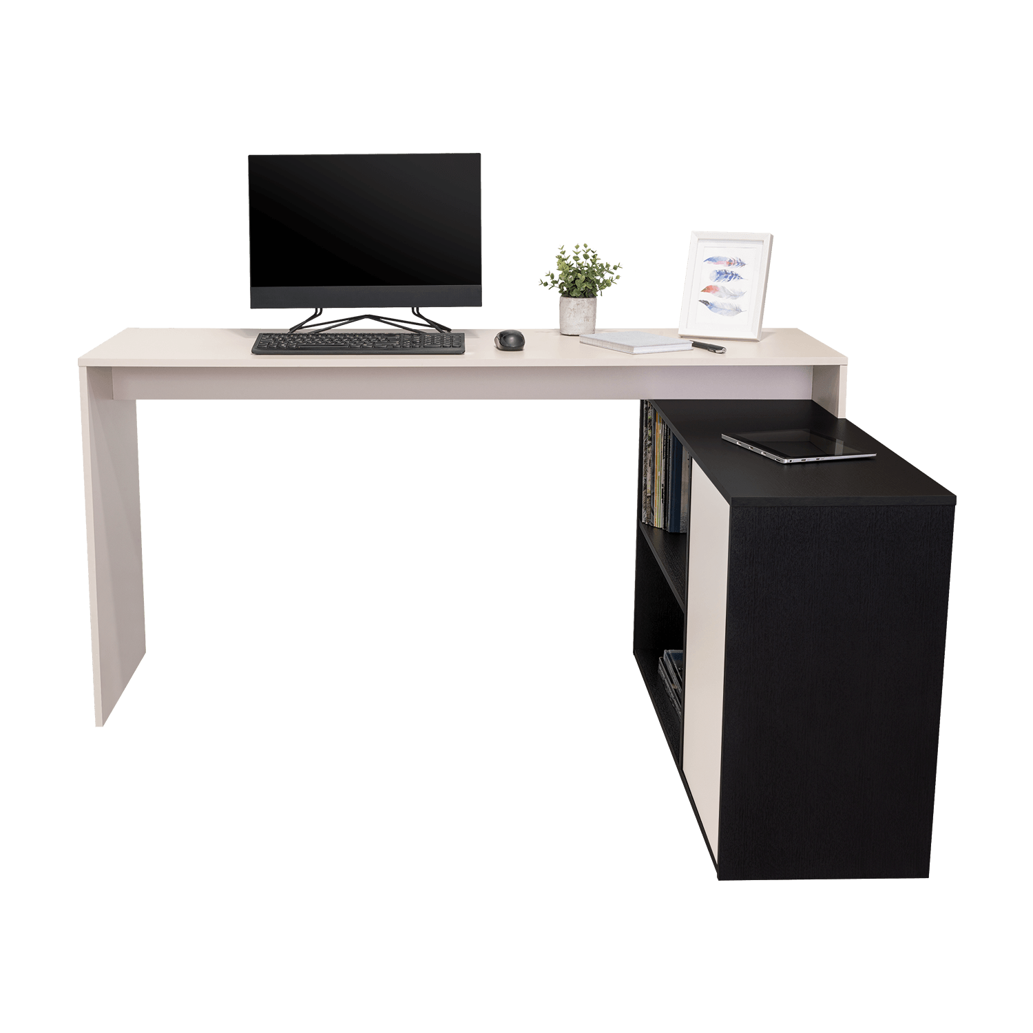 Escritorio En L Cuera 80X150X116 Rta Capri Wengue