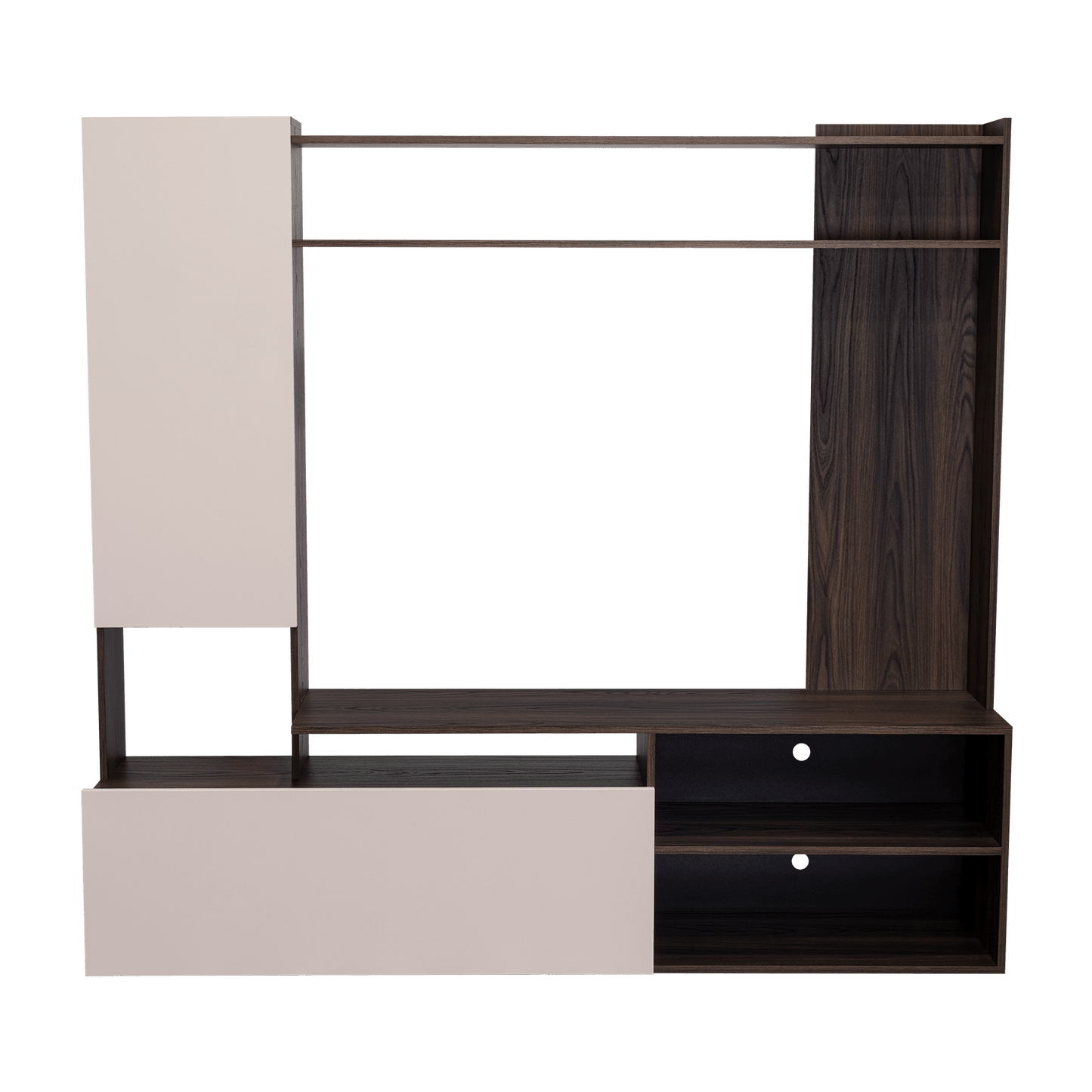 Centro De Tv 60" Renens 167X178X36 Rta Nogal Capri