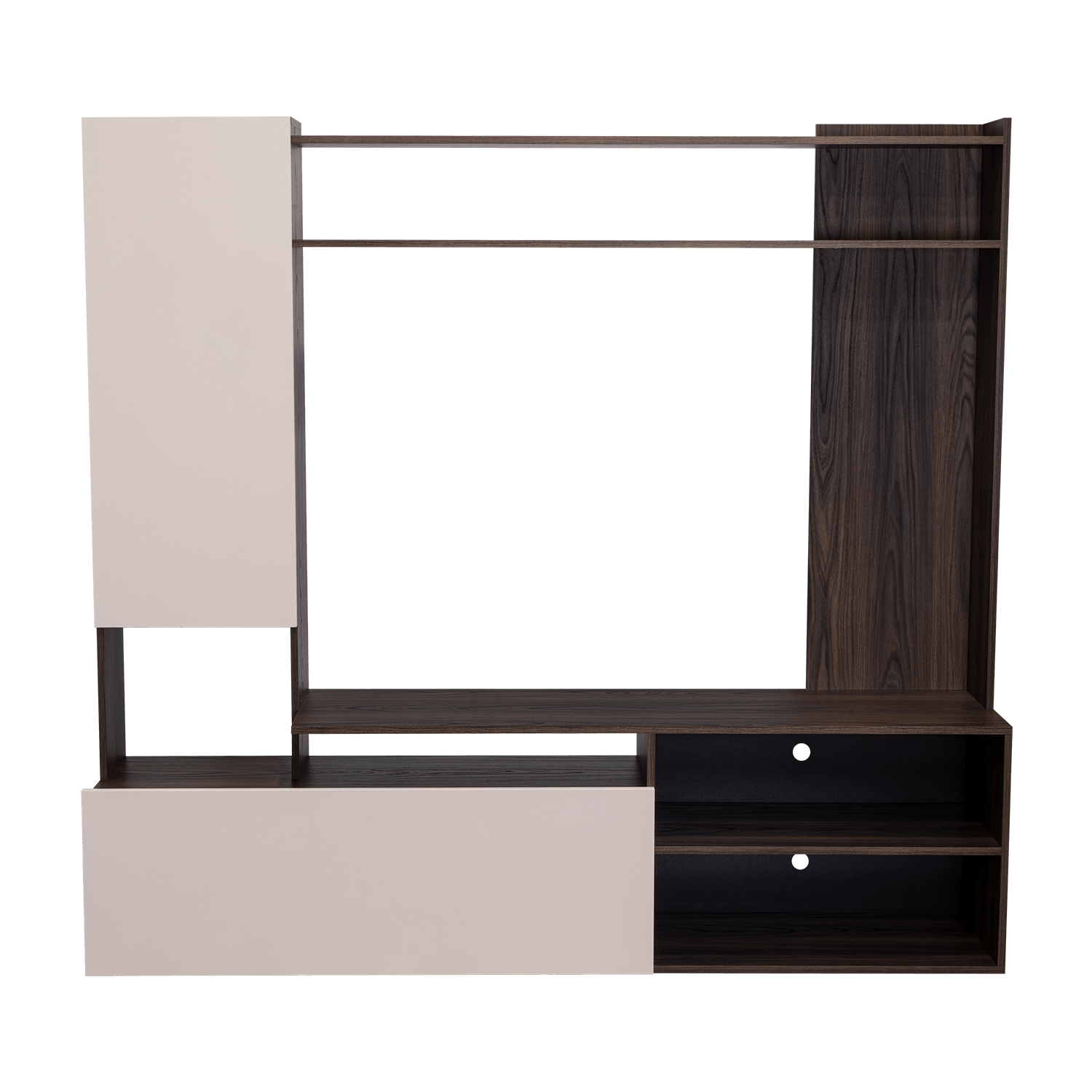 Centro De Tv 60" Renens 167X178X36 Rta Nogal Capri