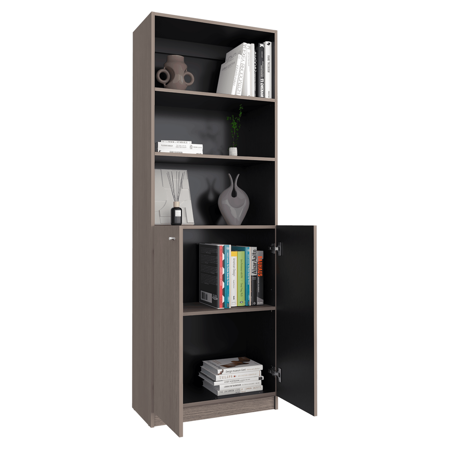 Estante Home E-M4 180X62X31 Rta Positano Wengue Zf