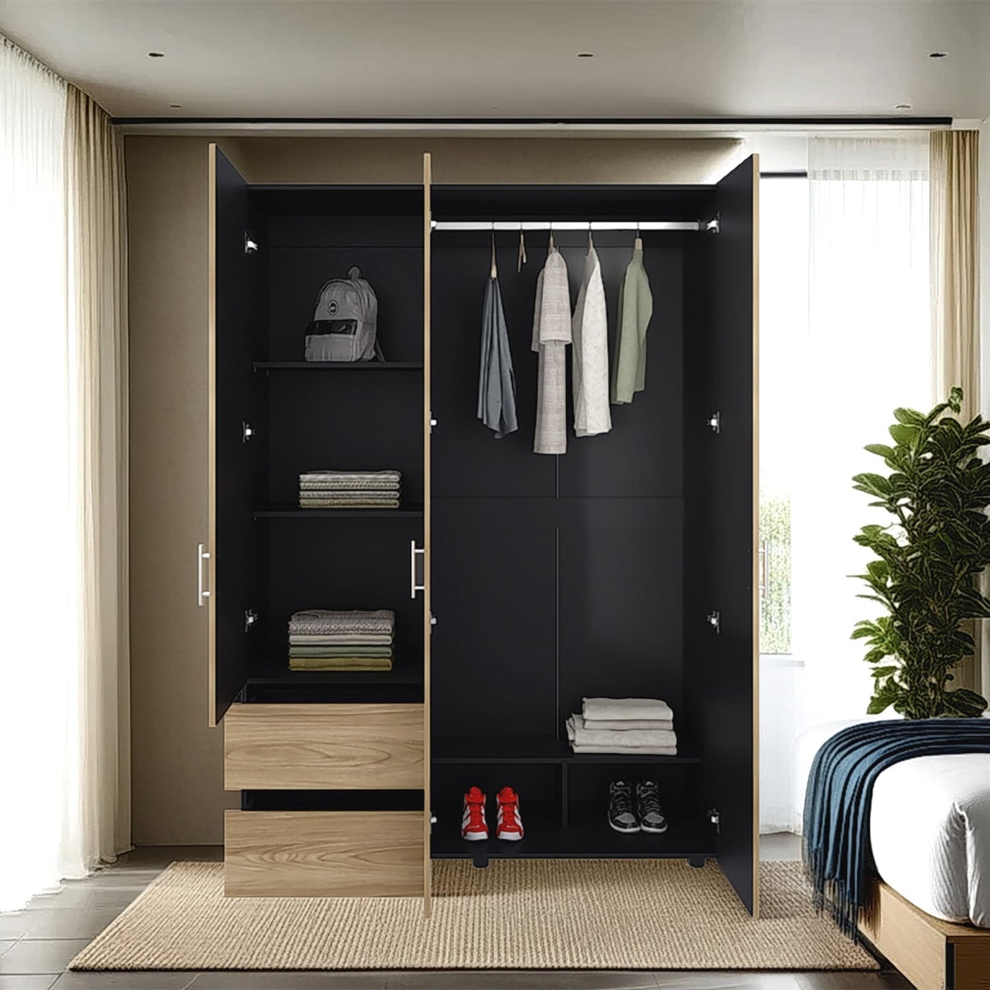 Closet Edmon 200X140X52 Rta Wengue Fresno