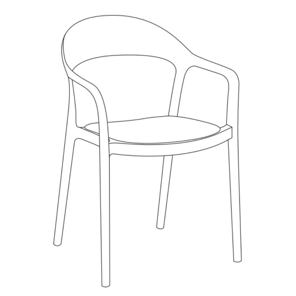 Silla Rio 81X57X53 Rta Negro Beige