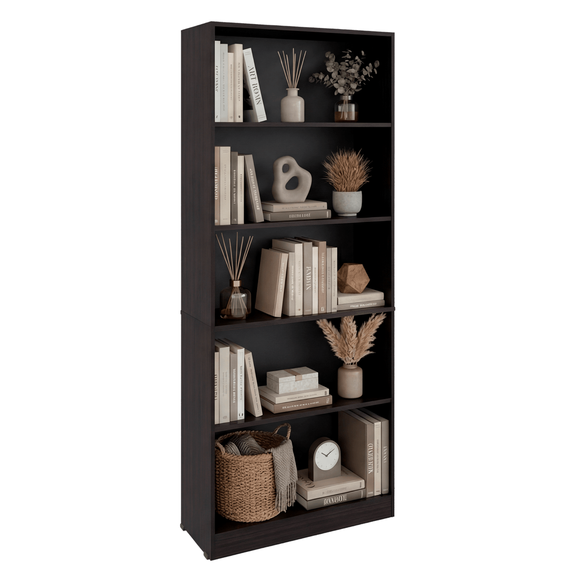 Biblioteca Básica 180X74X29 Rta Wengue Zf