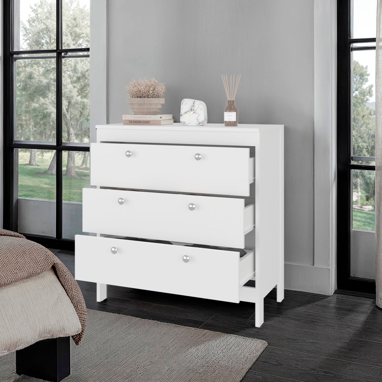 Cajonera Newcastle 84X80X41 Rta Blanco Mqz Zf