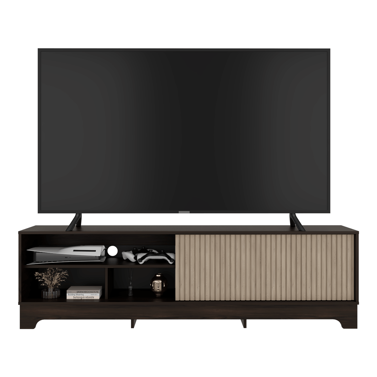Mueble De Entretenimiento Smith 75 52X180X36 Rta Nogal Roble Natural