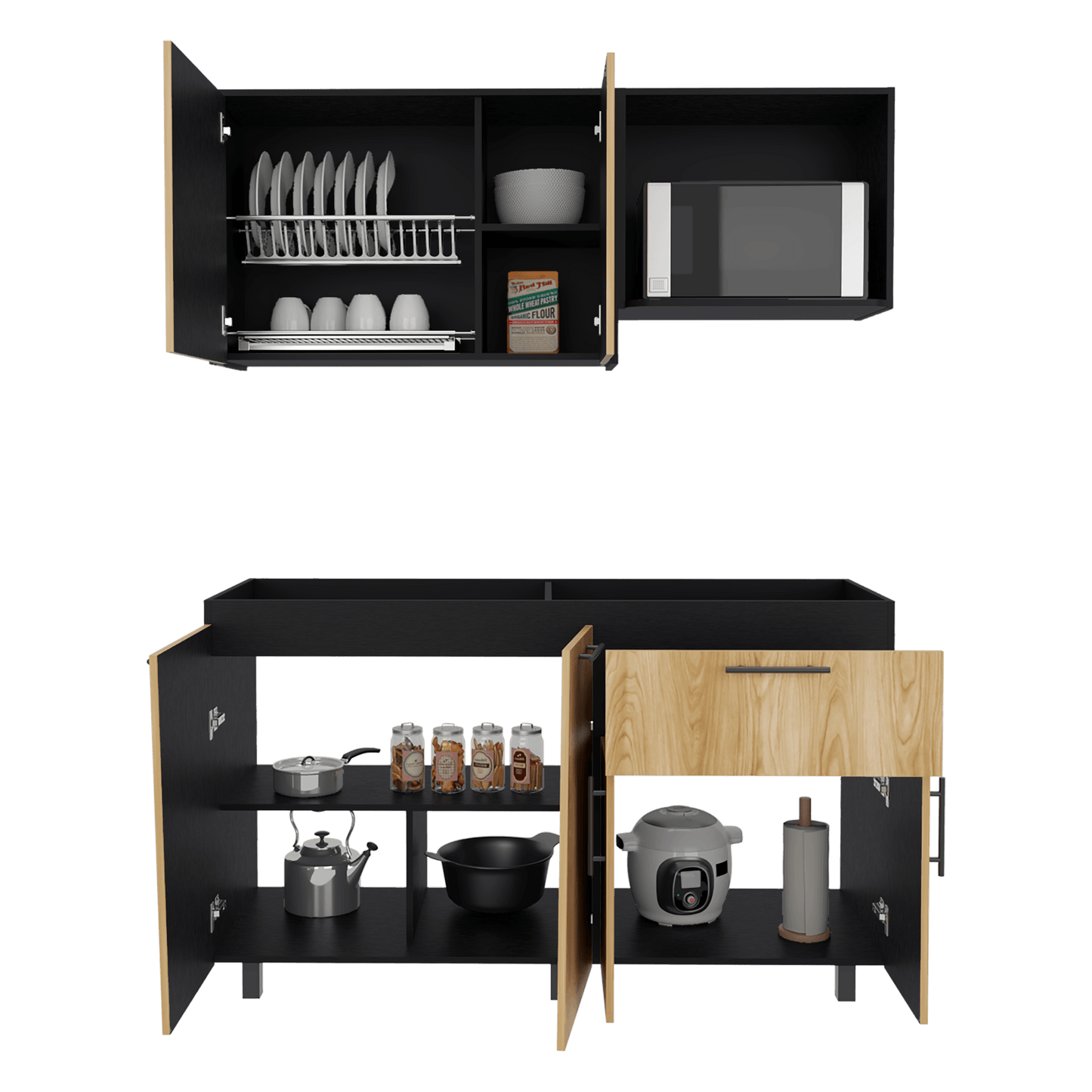 Cocina 150 Emilia 60X150X35 Rta Fresno Eu Wengue