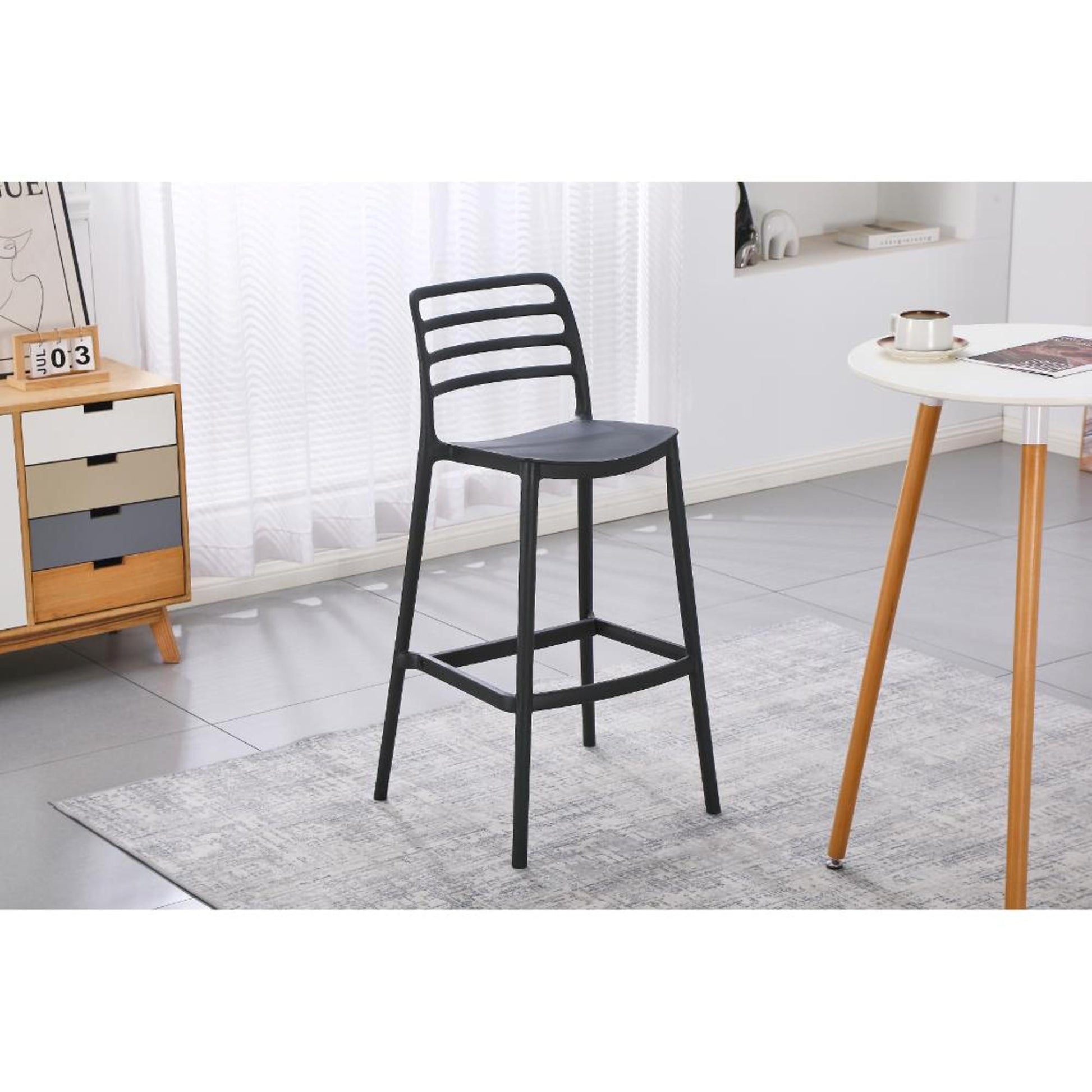 Silla Bar Palawan 101X37X51 Rta Negro