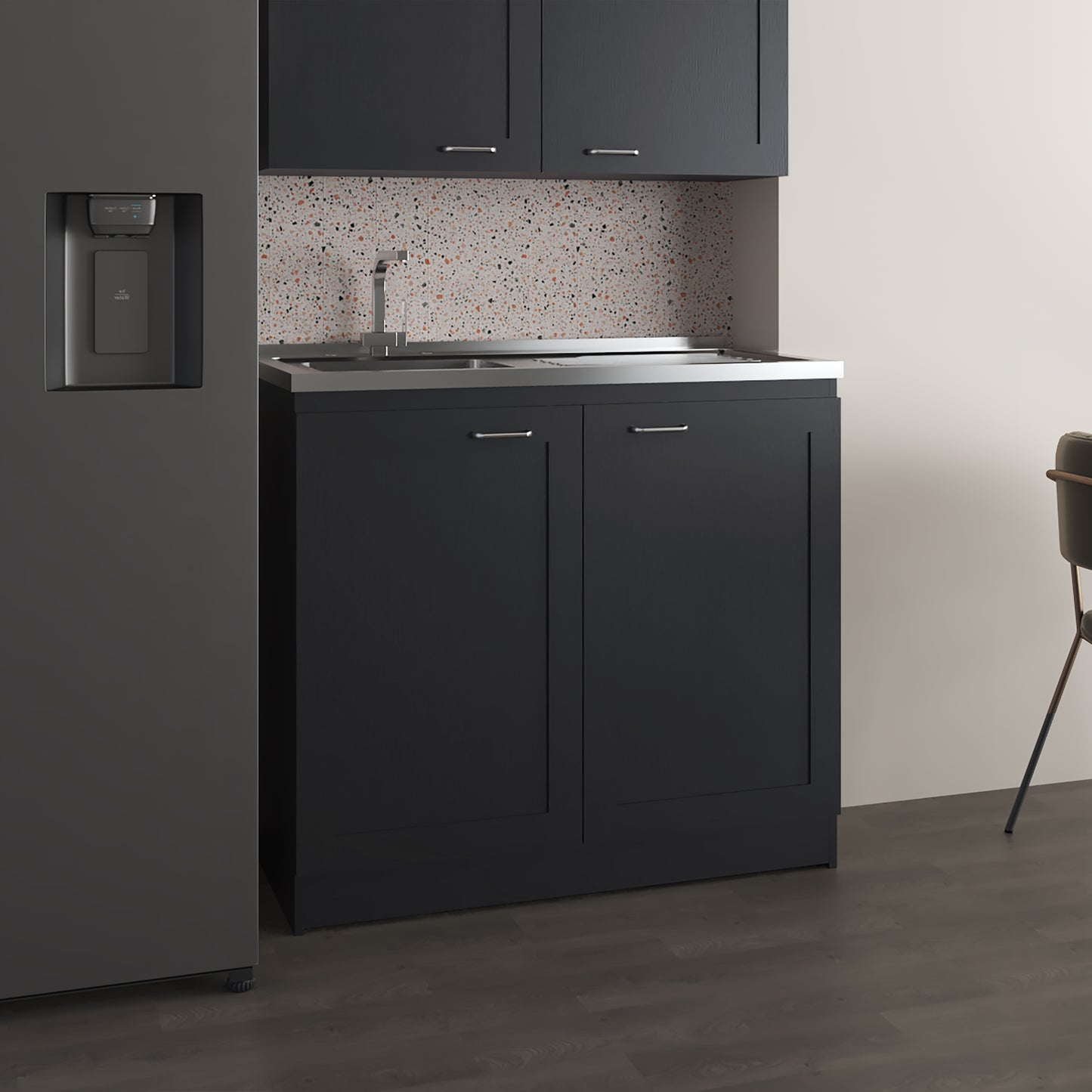 Mueble Inferior De Cocina Zurich 88X98X52 Rta Wengue Zf