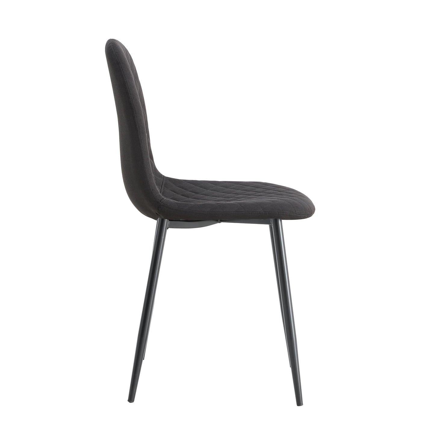 Set X2 Silla Comedor Jocob - Bm-Dc002 87X44X52 Rta Gris + Patas Negras