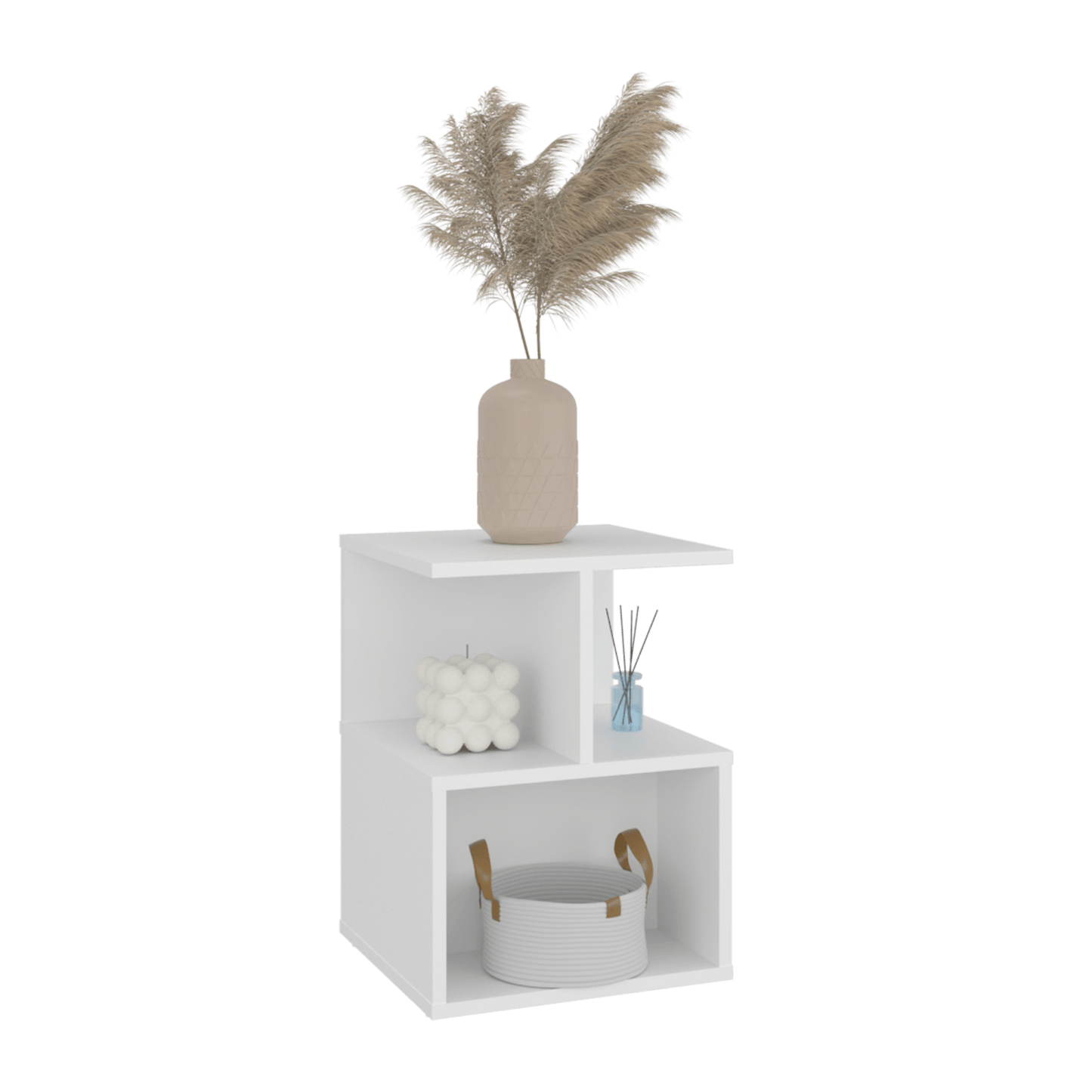 Mesa De Noche Ocaso 48X35X35 Rta Blanco Zf