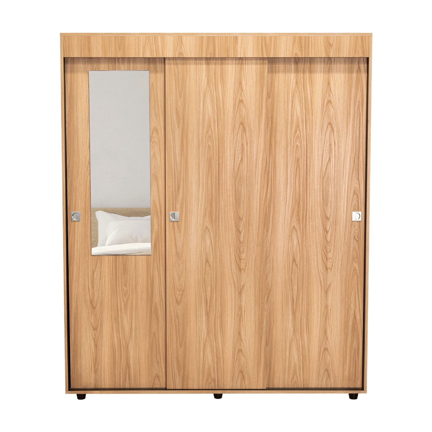 Armario Angelo 3 Puertas 180X150X51 Rta Fresno Wengue