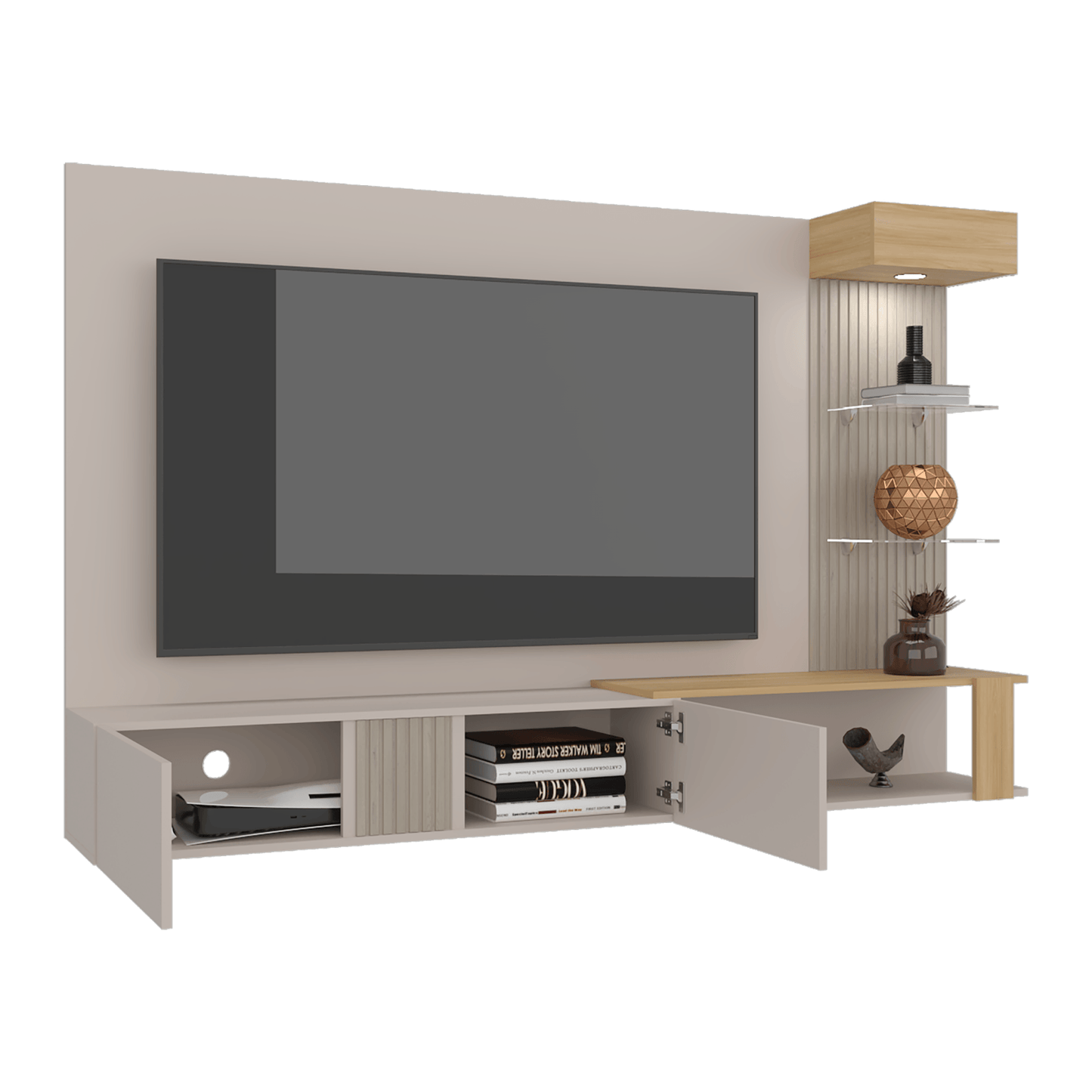 Panel De Tv Isolde 132X208X734 Rta Capri Fresno