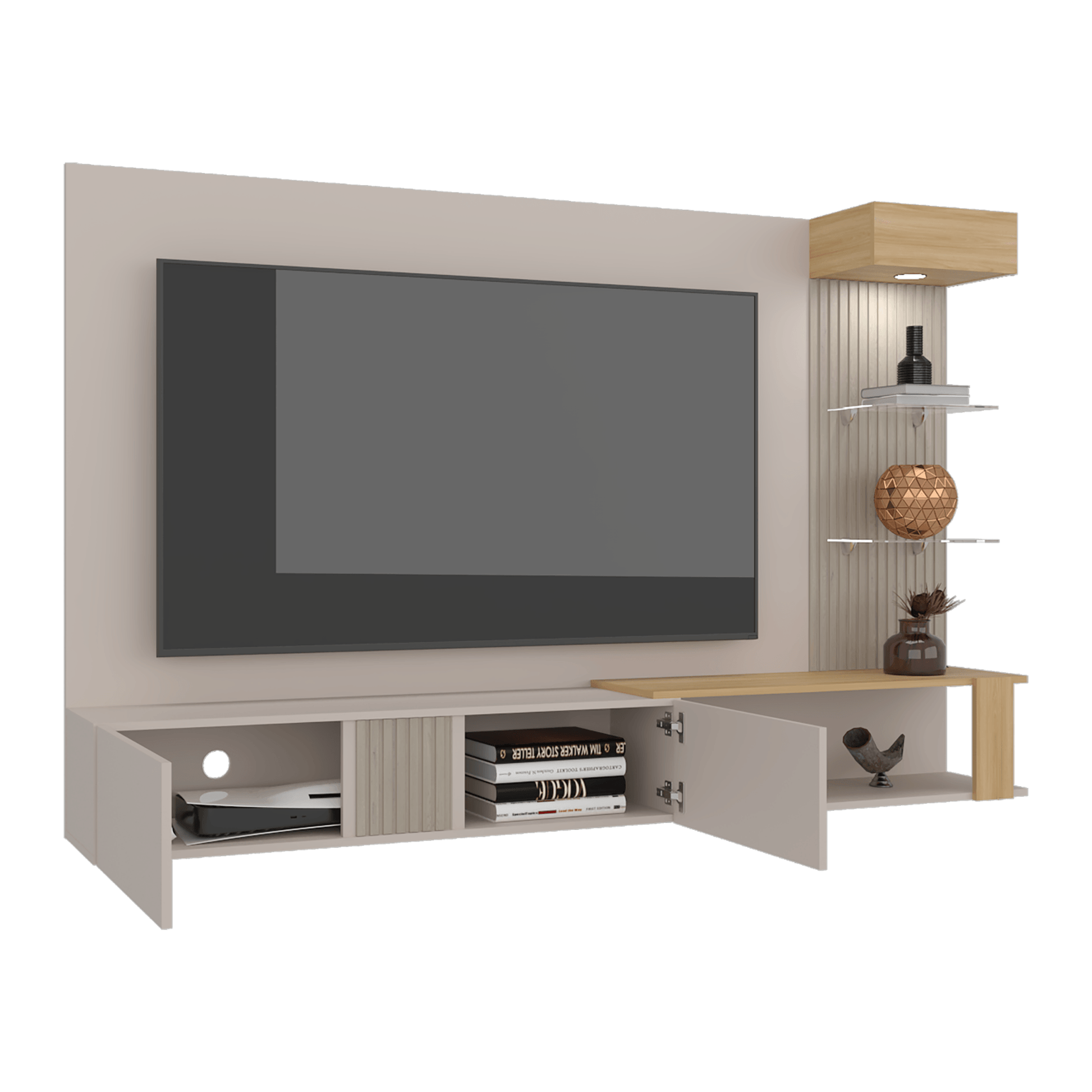 Panel De Tv Isolde 132X208X734 Rta Capri Fresno