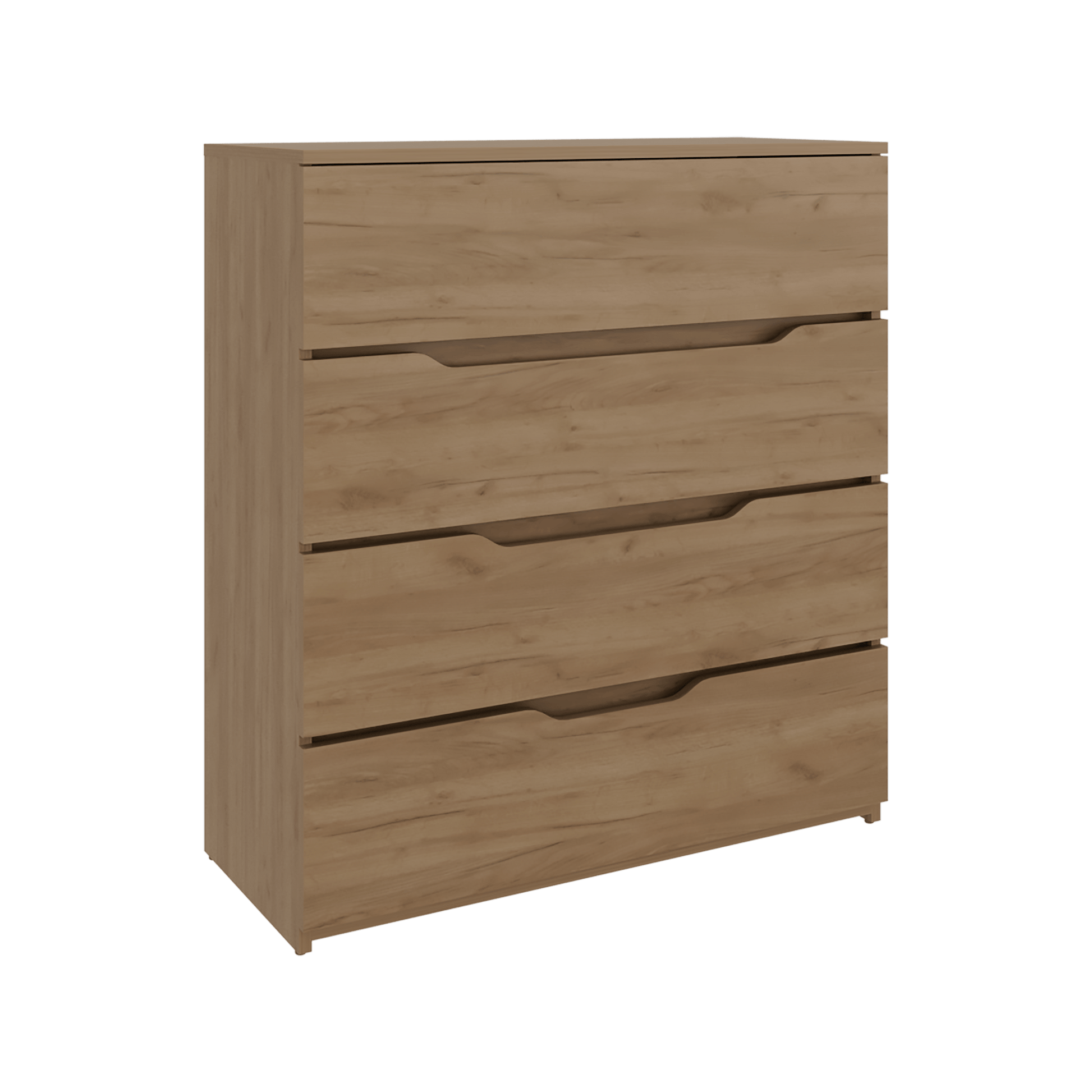 Cajonera Zoe Gold Kraft 89X80X35 Rta Kronos Fresno Zf