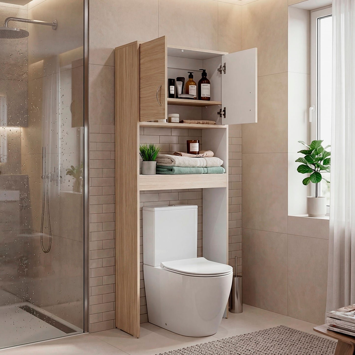 Mueble Ahorrador De Espacio Siena 160X63X25 Rta Cartagena Blanco