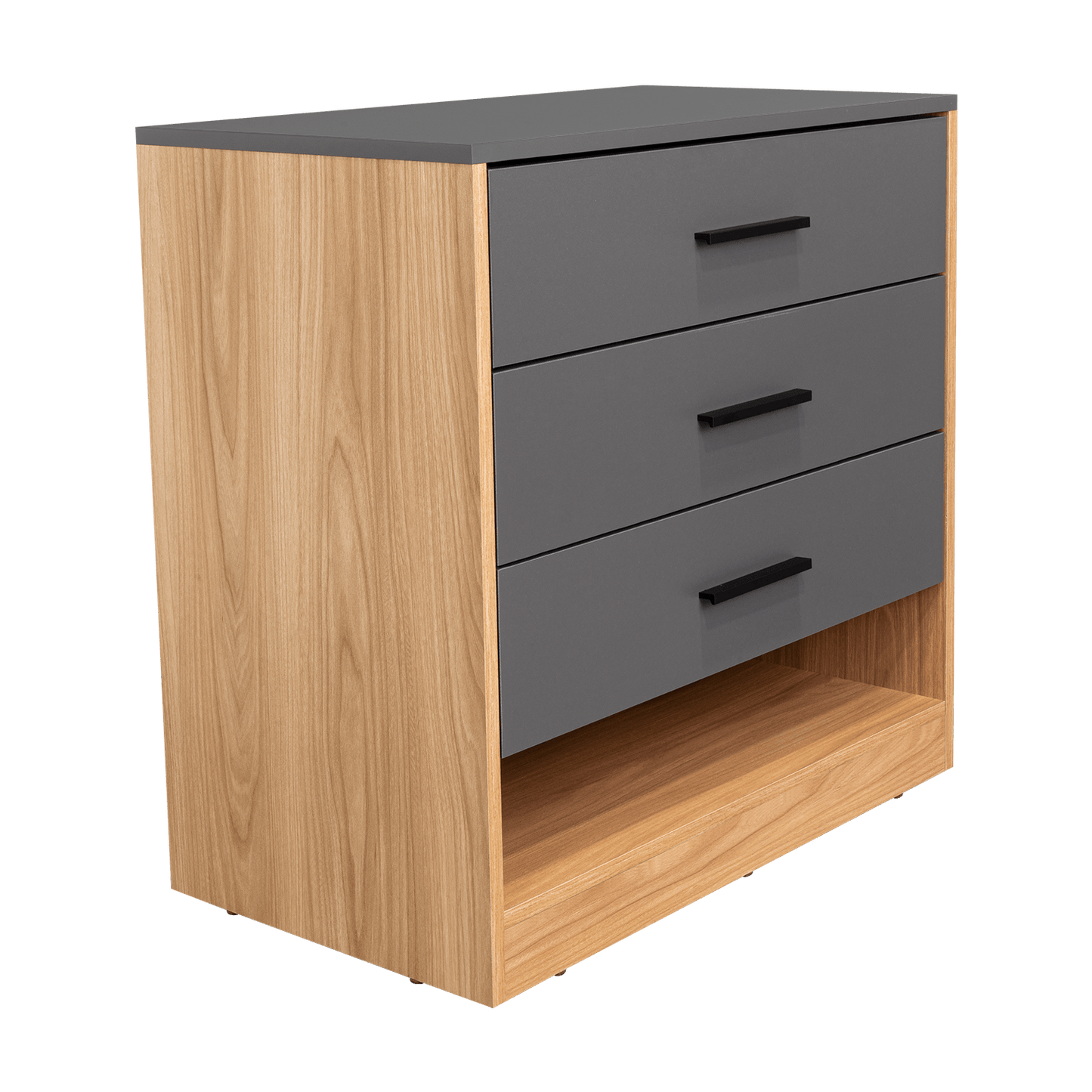 Comoda Girona  70X70X40,3 Rta Plomo + Fresno Europeo