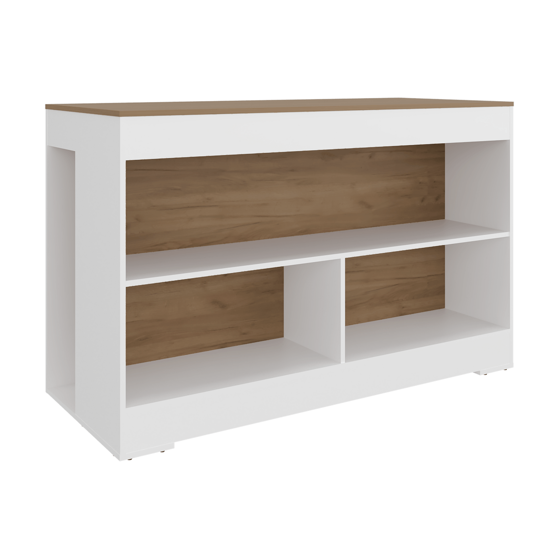 Barra De Cocina Cuenca 88X138X60 Rta Blanco Fresno Zf