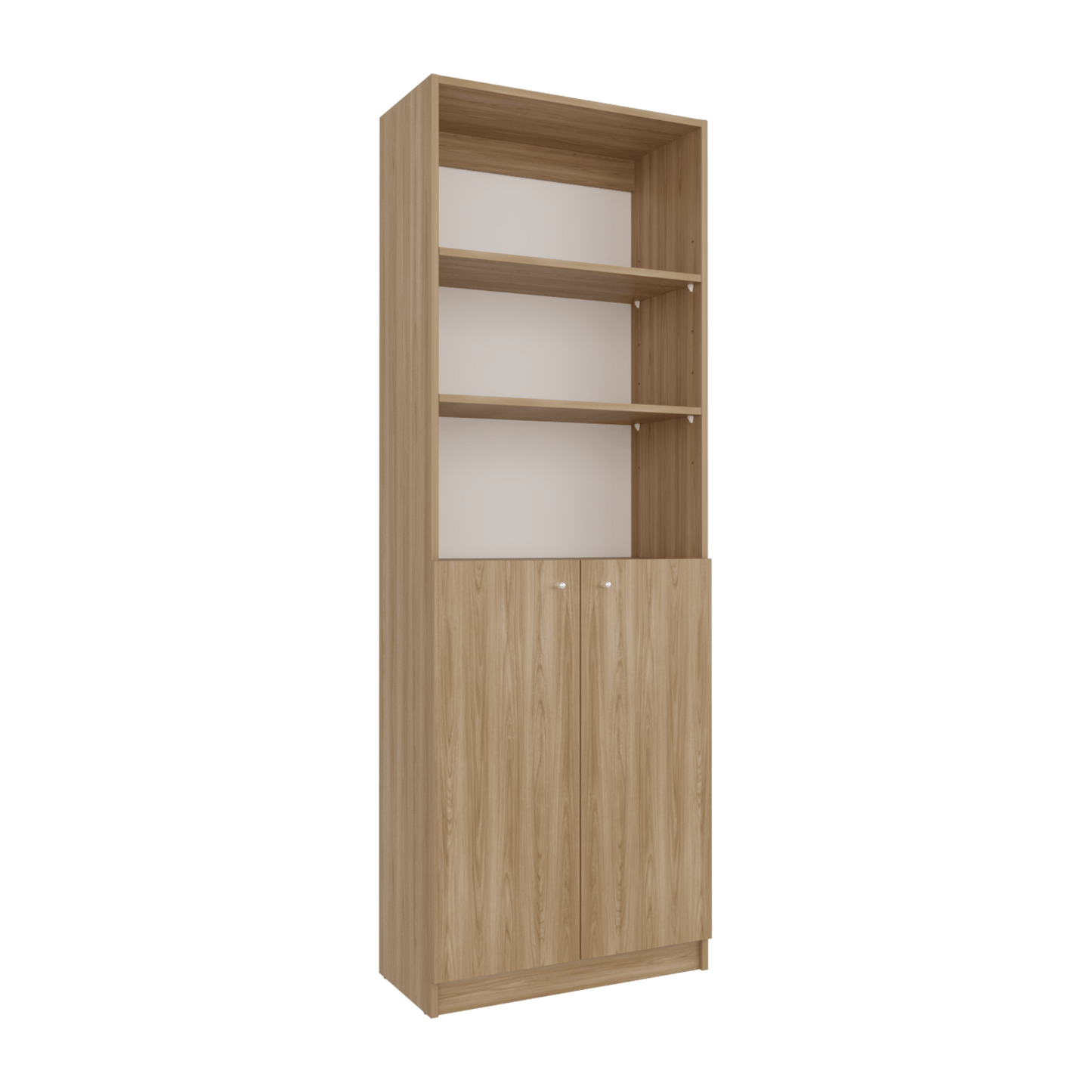 Estante Home Con Puertas 180X62X29 Rta Fresno Eu Blanco Mqz