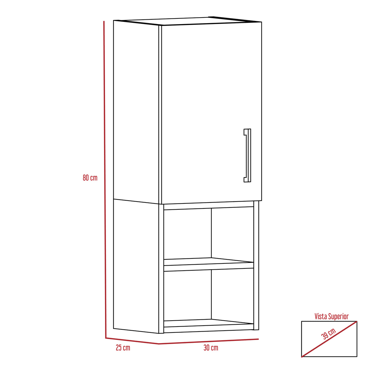 Mueble Auxiliar De Baño Madrid Rta Milan + Plomo N/A