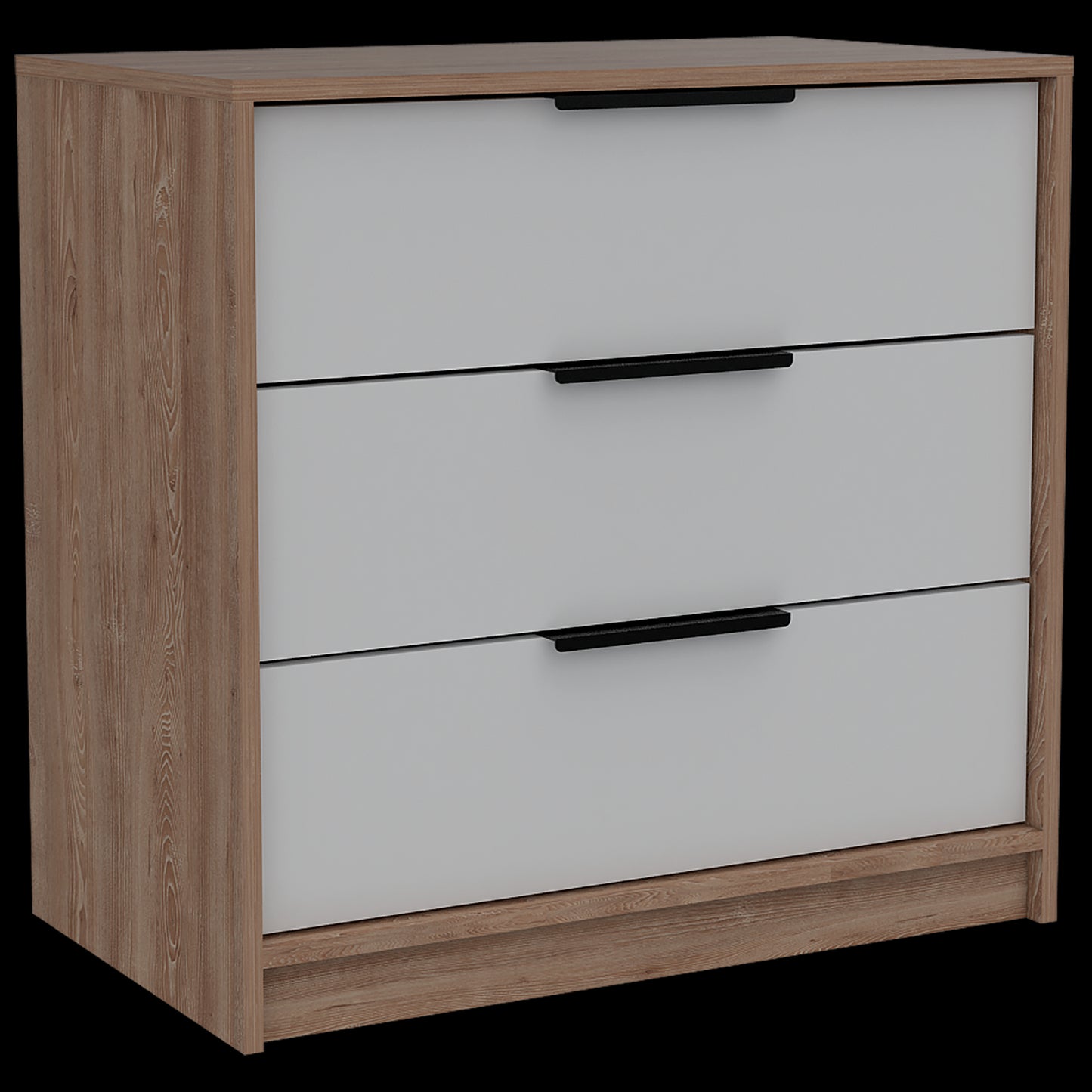 Comoda 3 Cajones Kaia Rta Miel + Blanco