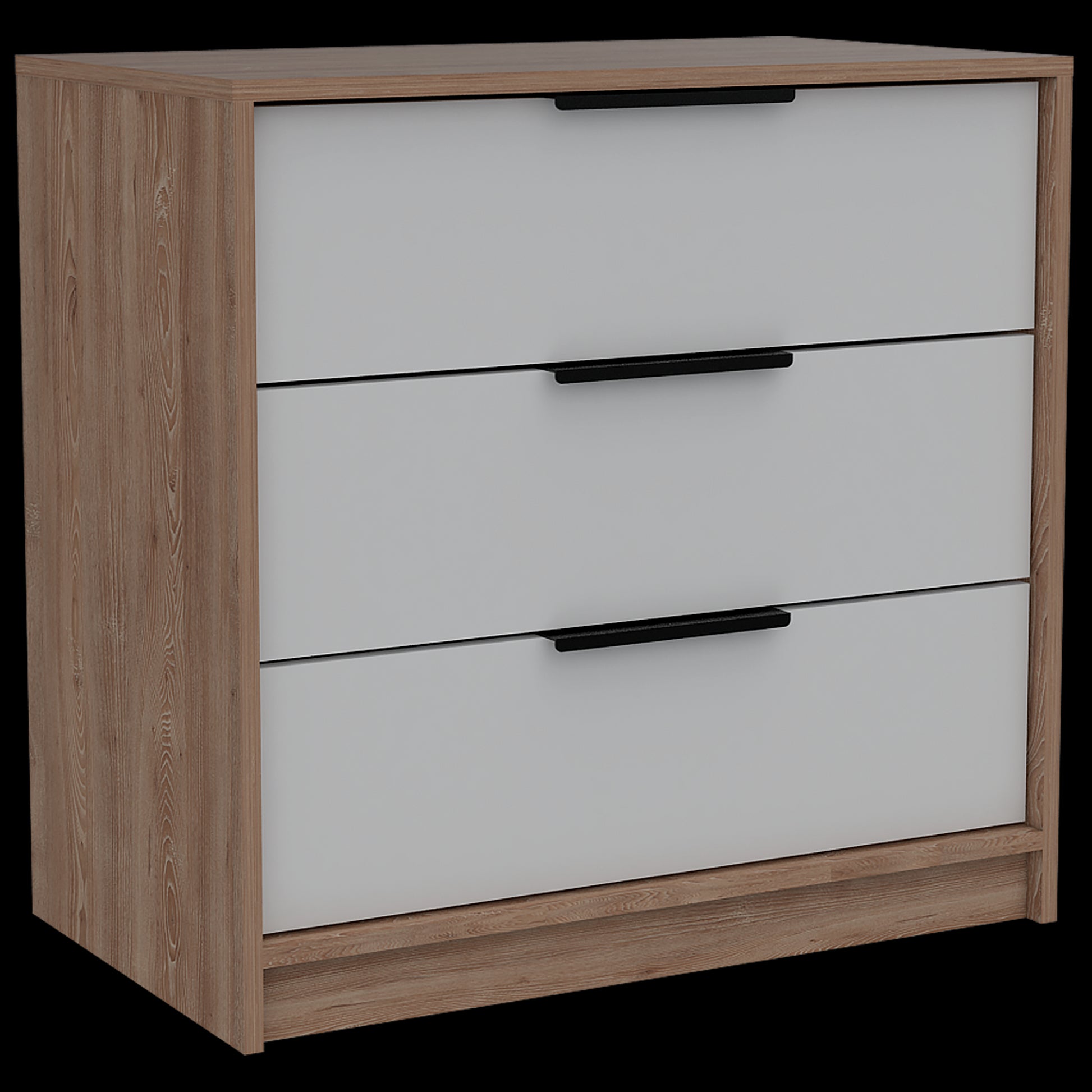 Comoda 3 Cajones Kaia Rta Miel + Blanco